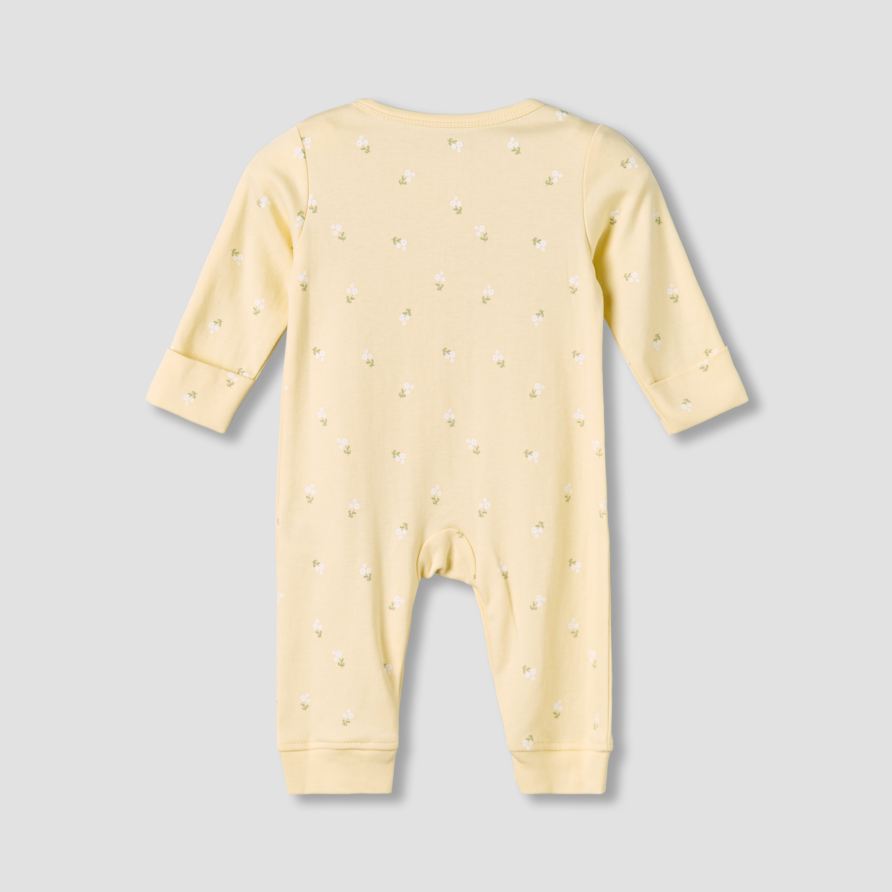 Pack of 3 Juniors Cotton Round Neck Long Sleeve Sleepsuit with Snap Button Closure-baby-girls-clothing-nightwear-sleepsuits-image-8