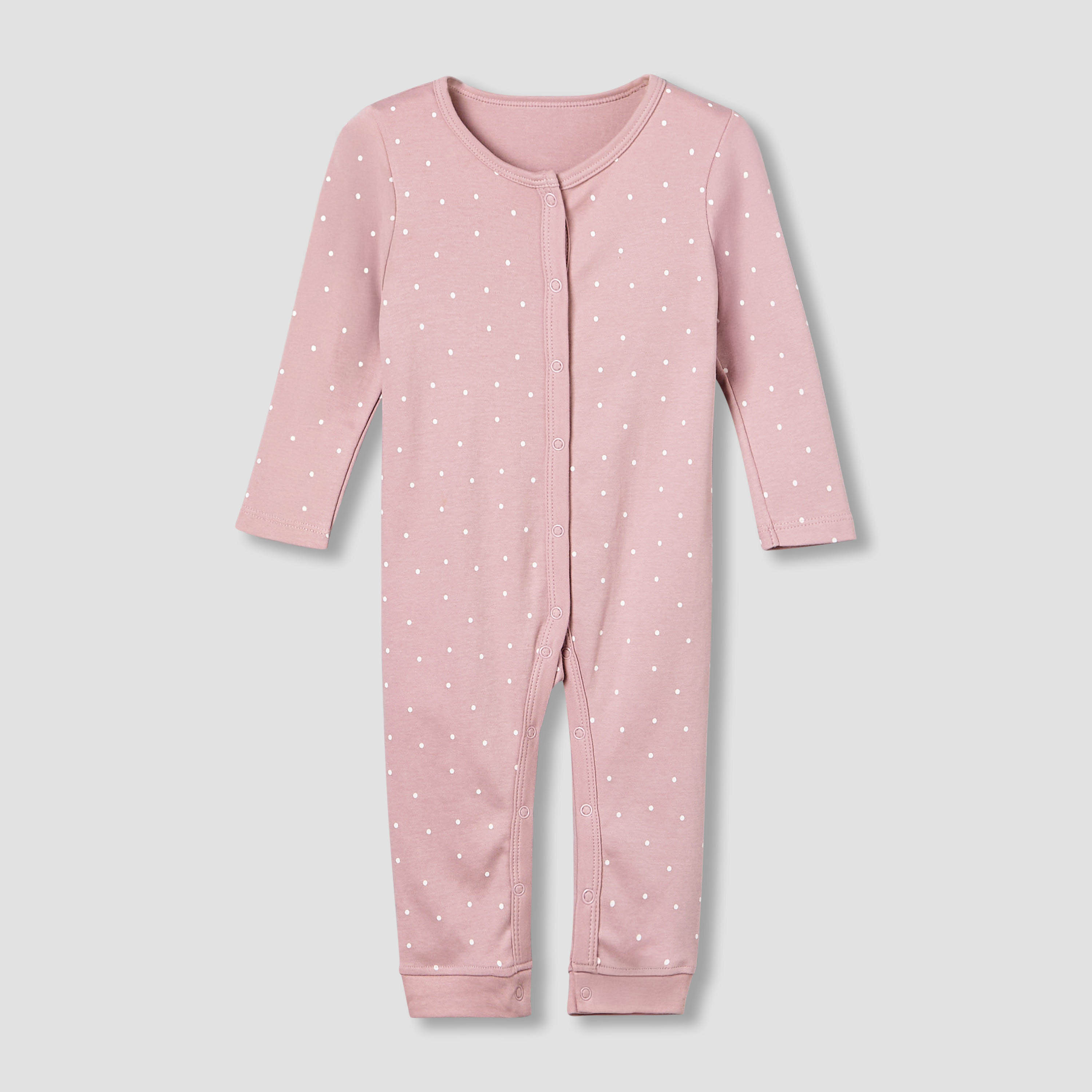 بدلة نوم قطن بياقة مستديرة وأكمام طويلة وطبعات زرافة من جونيورز - طقم من 3 قطع-baby-girls-clothing-nightwear-sleepsuits-image-4