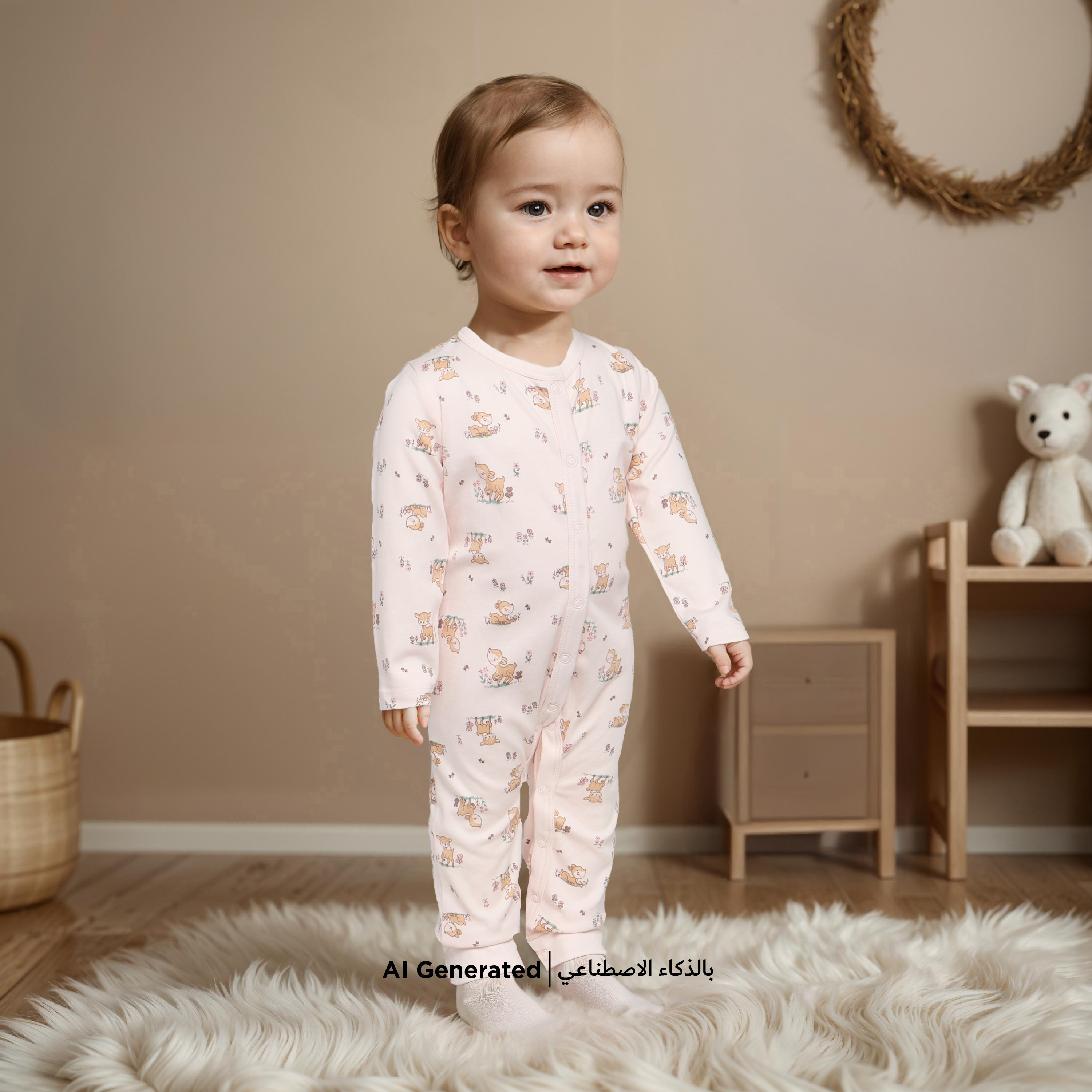 Juniors Printed Sleepsuit with Button Closure and Long Sleeves - Set of 3-cpbaby-clothing-girls-multipacks-image-7