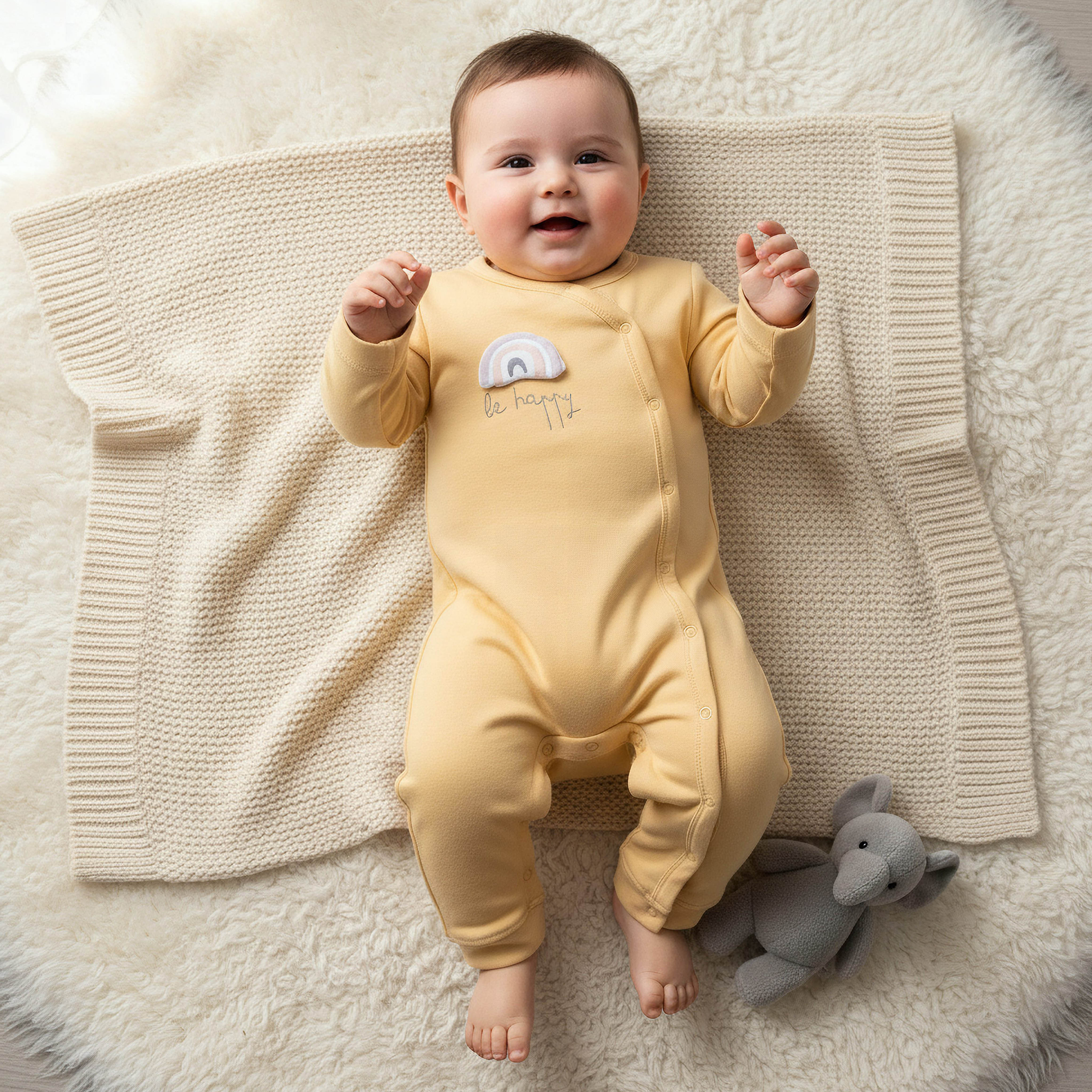 Pack of 3 Juniors Cotton Round Neck Long Sleeves Sleepsuit with Fun Print-baby-girls-clothing-nightwear-sleepsuits-image-2