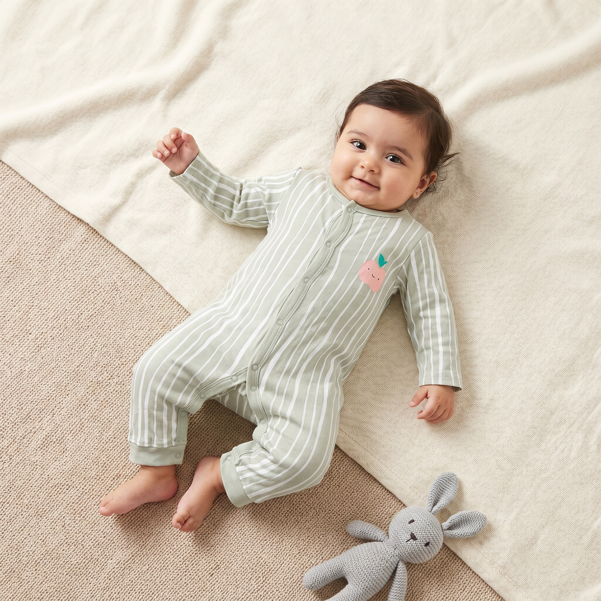 Pack of 3 Juniors Cotton Round Neck Long Sleeves Sleepsuit with Fun Print-baby-girls-clothing-nightwear-sleepsuits-image-2