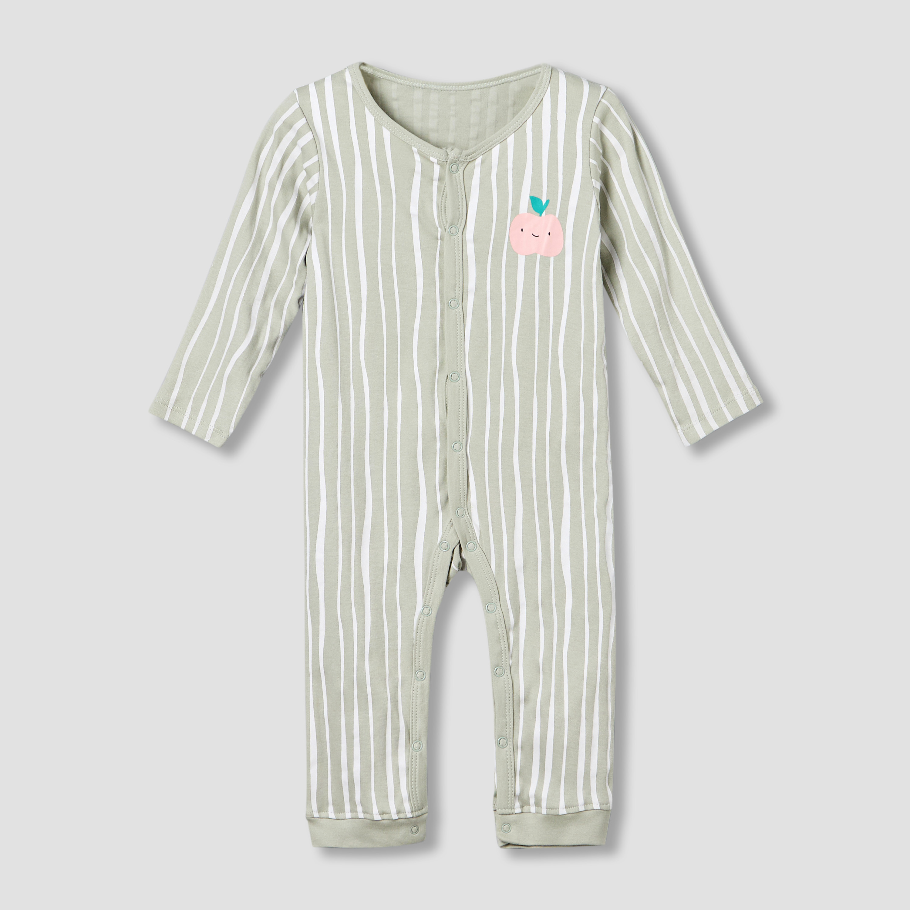 Pack of 3 Juniors Cotton Round Neck Long Sleeves Sleepsuit with Fun Print-baby-girls-clothing-nightwear-sleepsuits-image-4