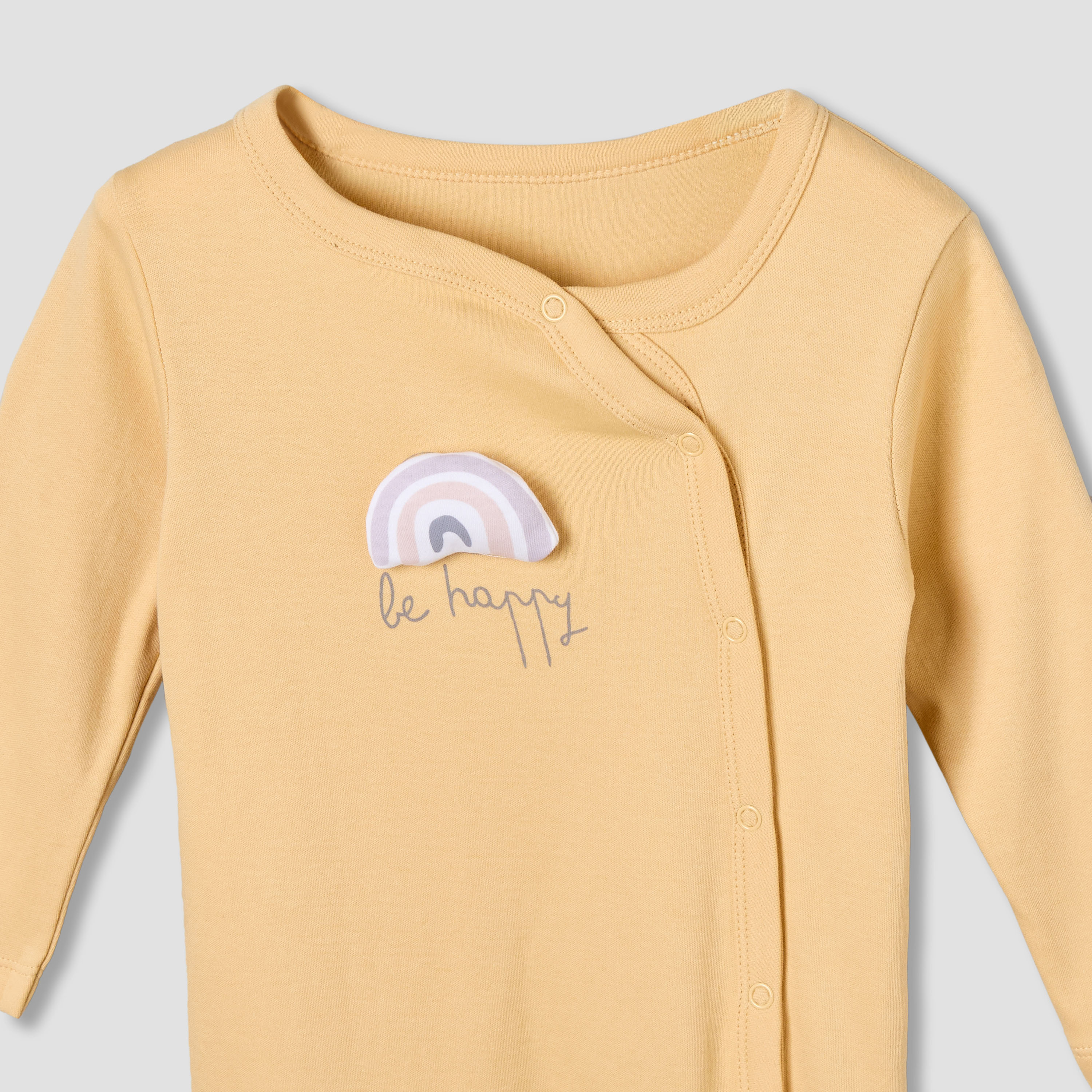 Pack of 3 Juniors Cotton Round Neck Long Sleeves Sleepsuit with Fun Print-baby-girls-clothing-nightwear-sleepsuits-image-9