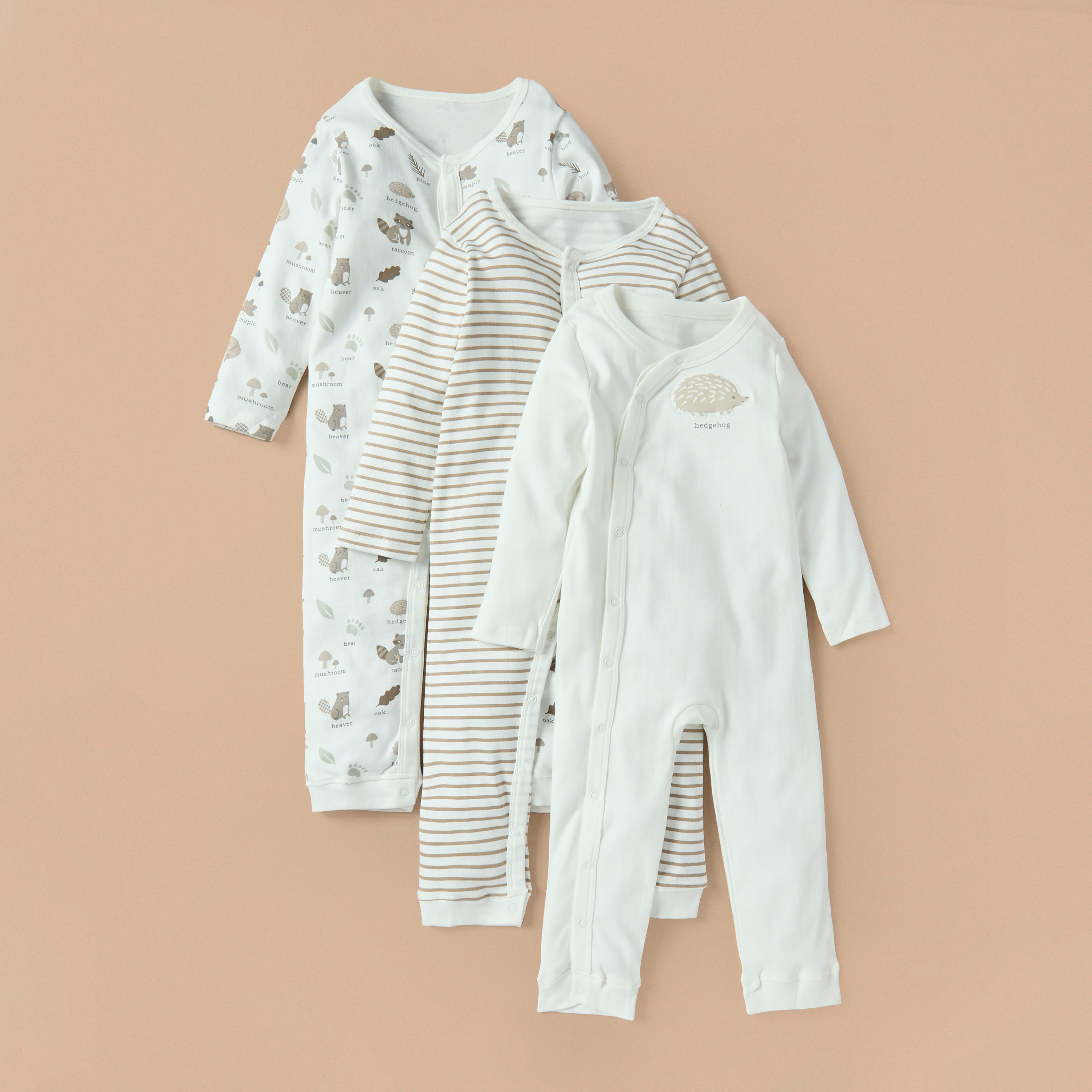 Juniors Printed Sleepsuit with Button Closure - Set of 3-baby-boys-clothing-nightwear-sleepsuits-image-1