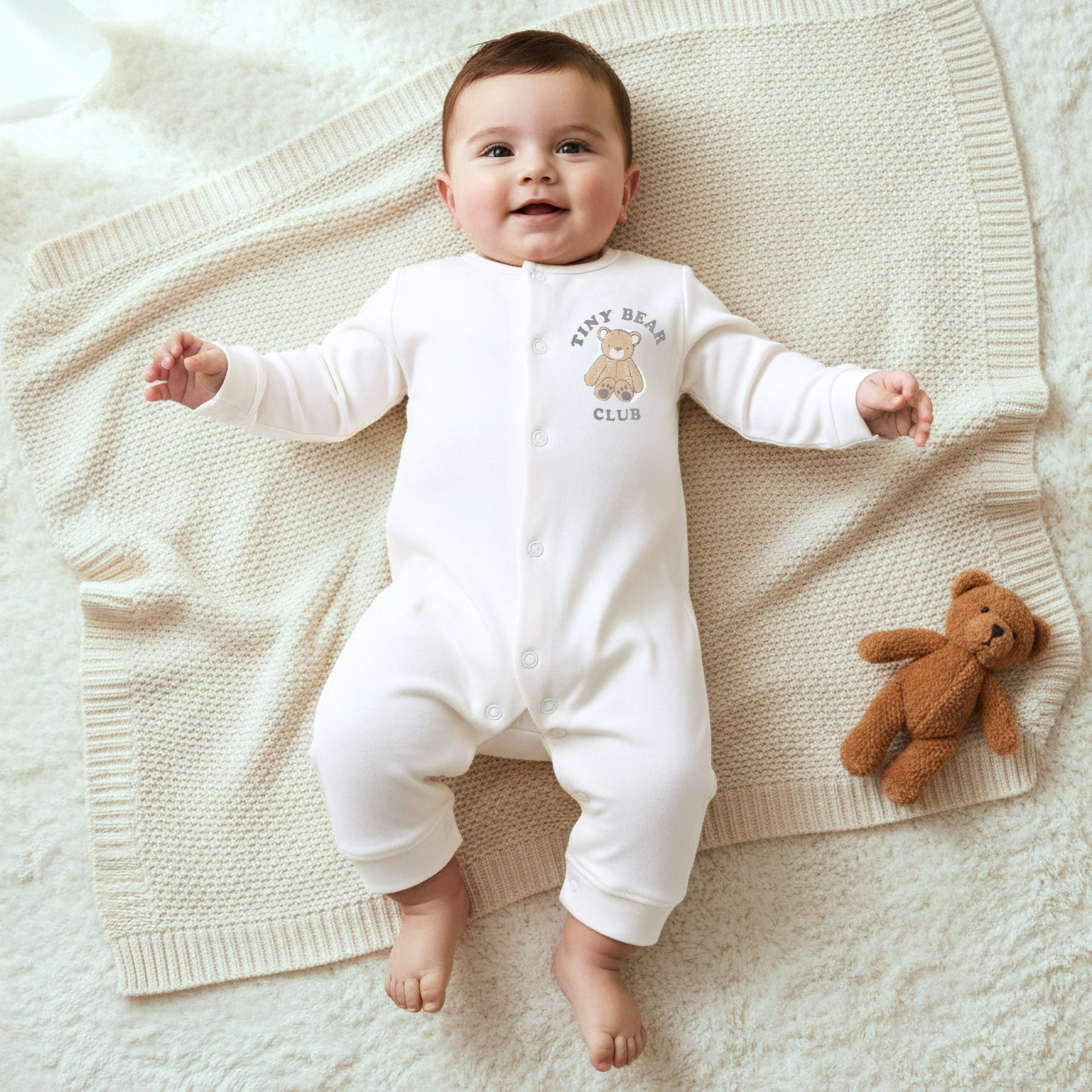 Pack of 3 Juniors Cotton Round Neck Long Sleeve Sleepsuit with Snap Button Closure-promo_babyshop_Buy2for115_QAT130126-image-2