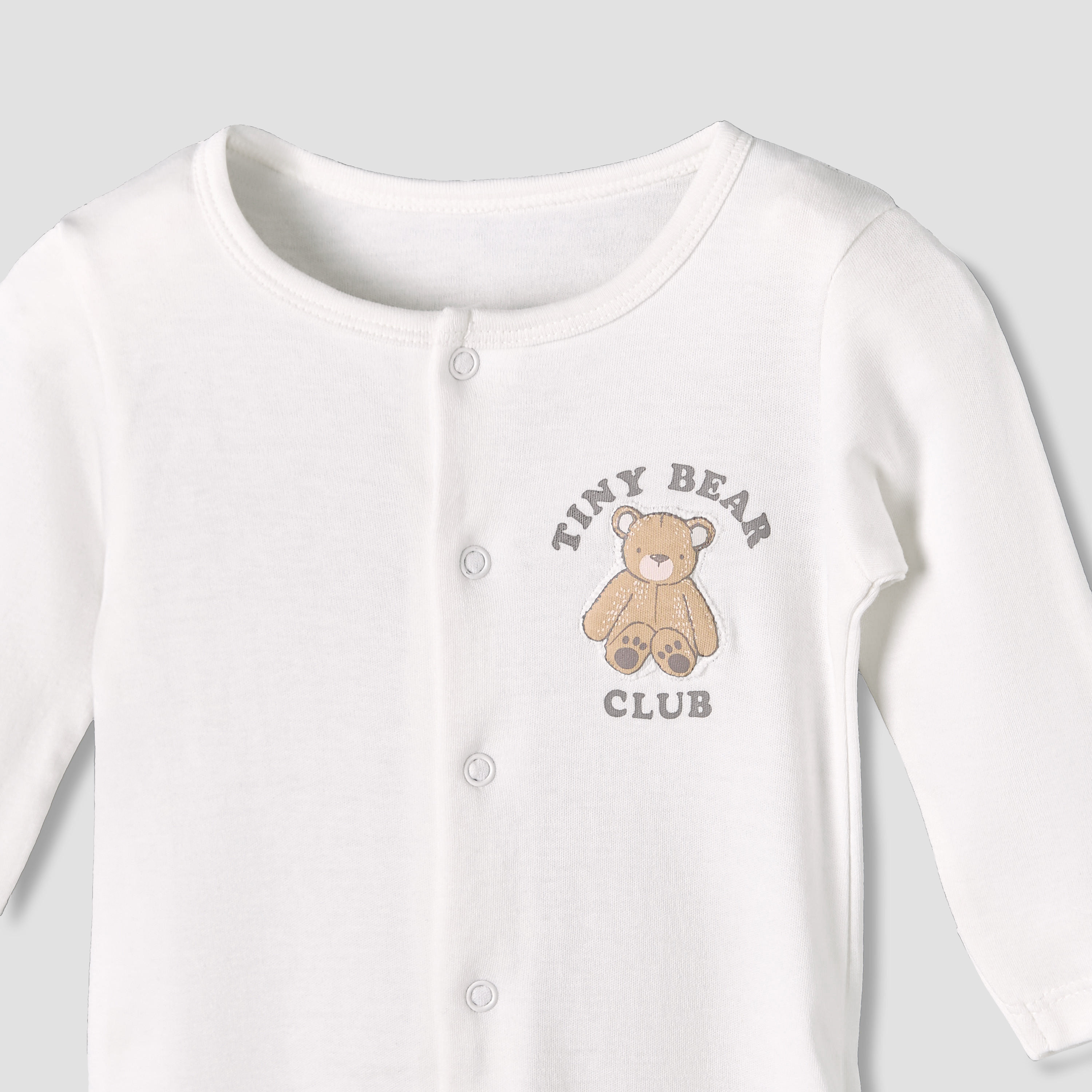 Pack of 3 Juniors Cotton Round Neck Long Sleeve Sleepsuit with Snap Button Closure-promo_babyshop_Buy2for115_QAT130126-image-6