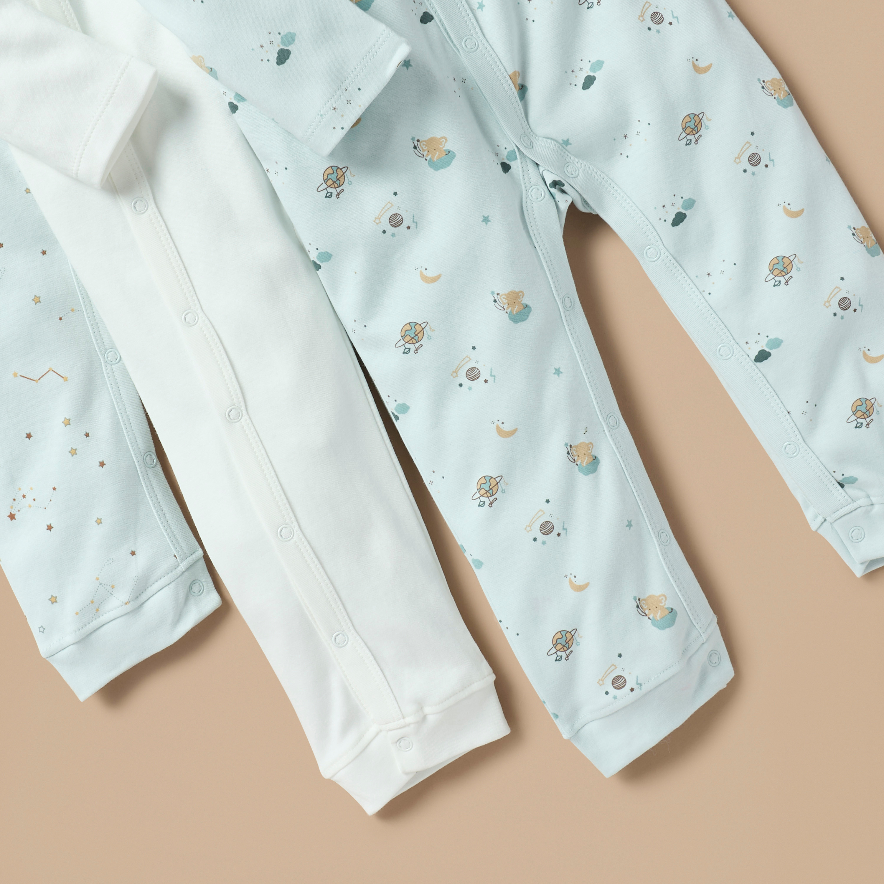 Juniors Printed Sleepsuit with Button Closure - Set of 3-baby-boys-clothing-nightwear-sleepsuits-image-6