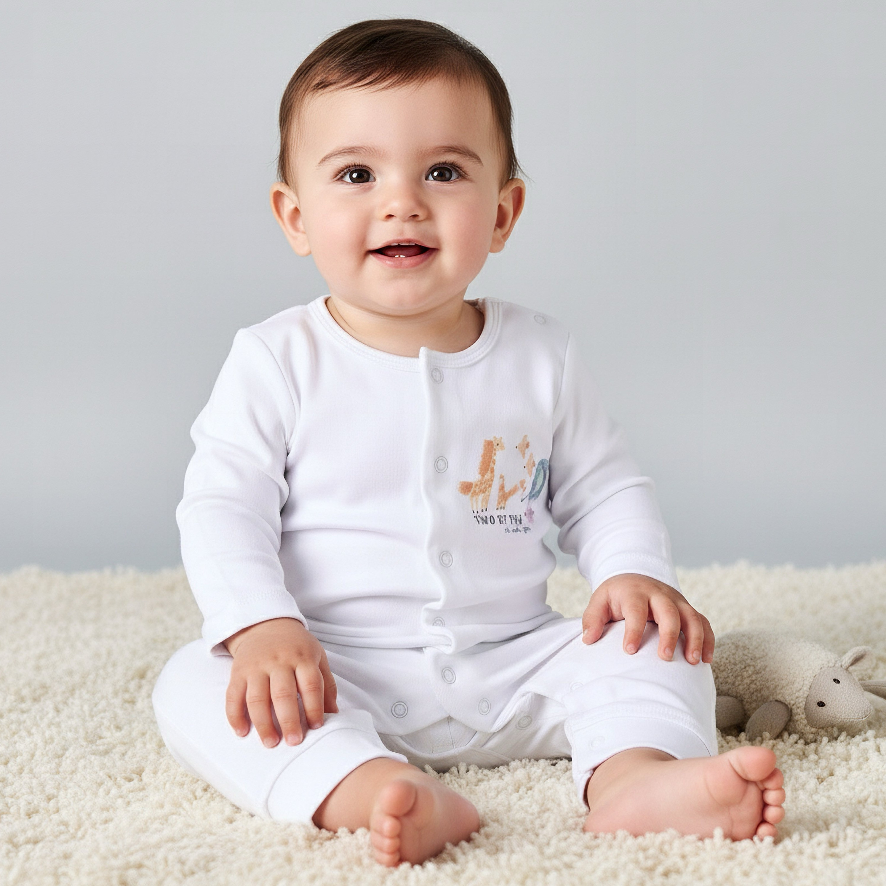Pack of 3 Juniors Cotton Long Sleeve Sleepsuit with Safari Print-promo_babyshop_Buy2for115_QAT130126-image-2
