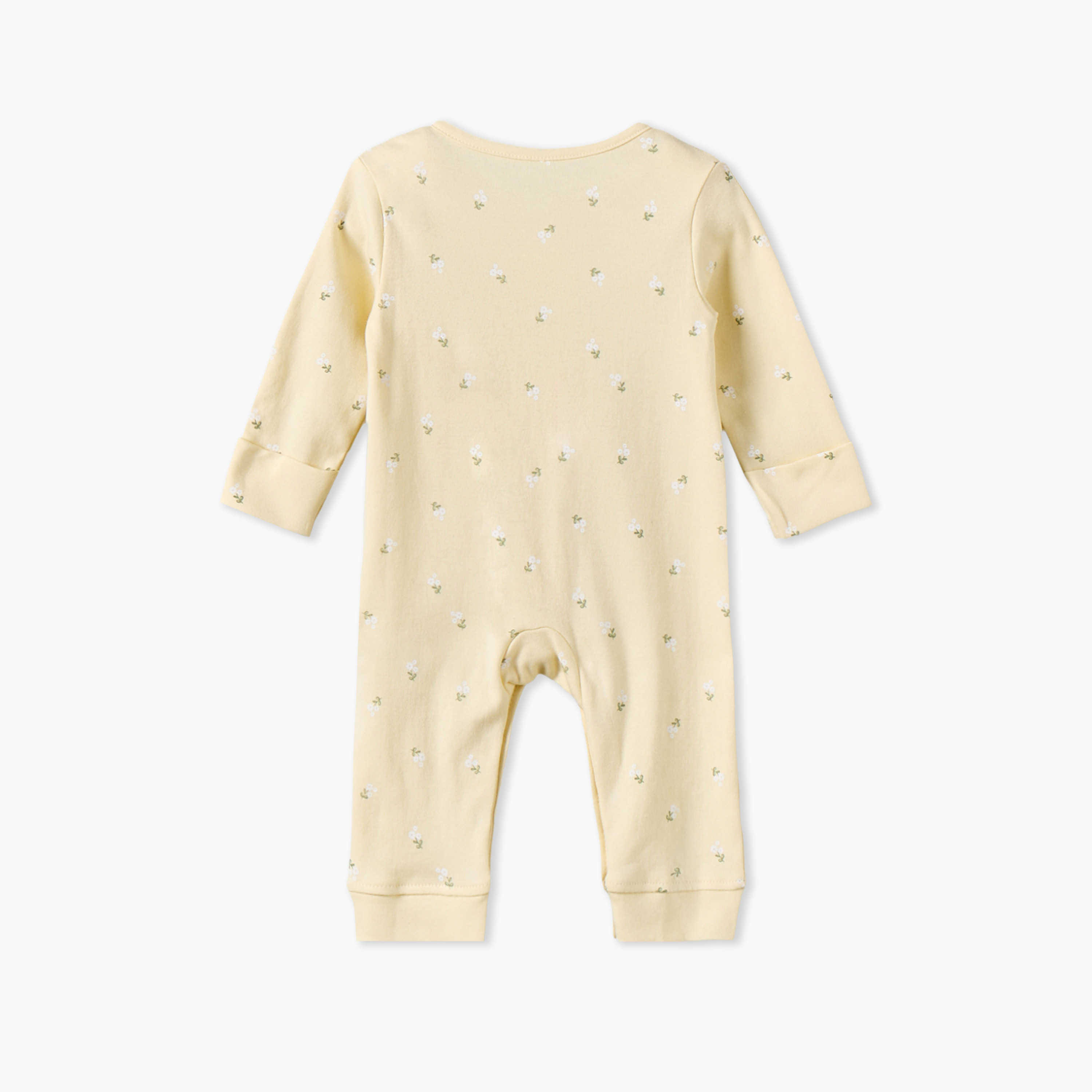 Pack of 3 Juniors Cotton Crew Neck Long Sleeves Sleepsuit with Floral Print-baby-girls-clothing-nightwear-sleepsuits-image-6