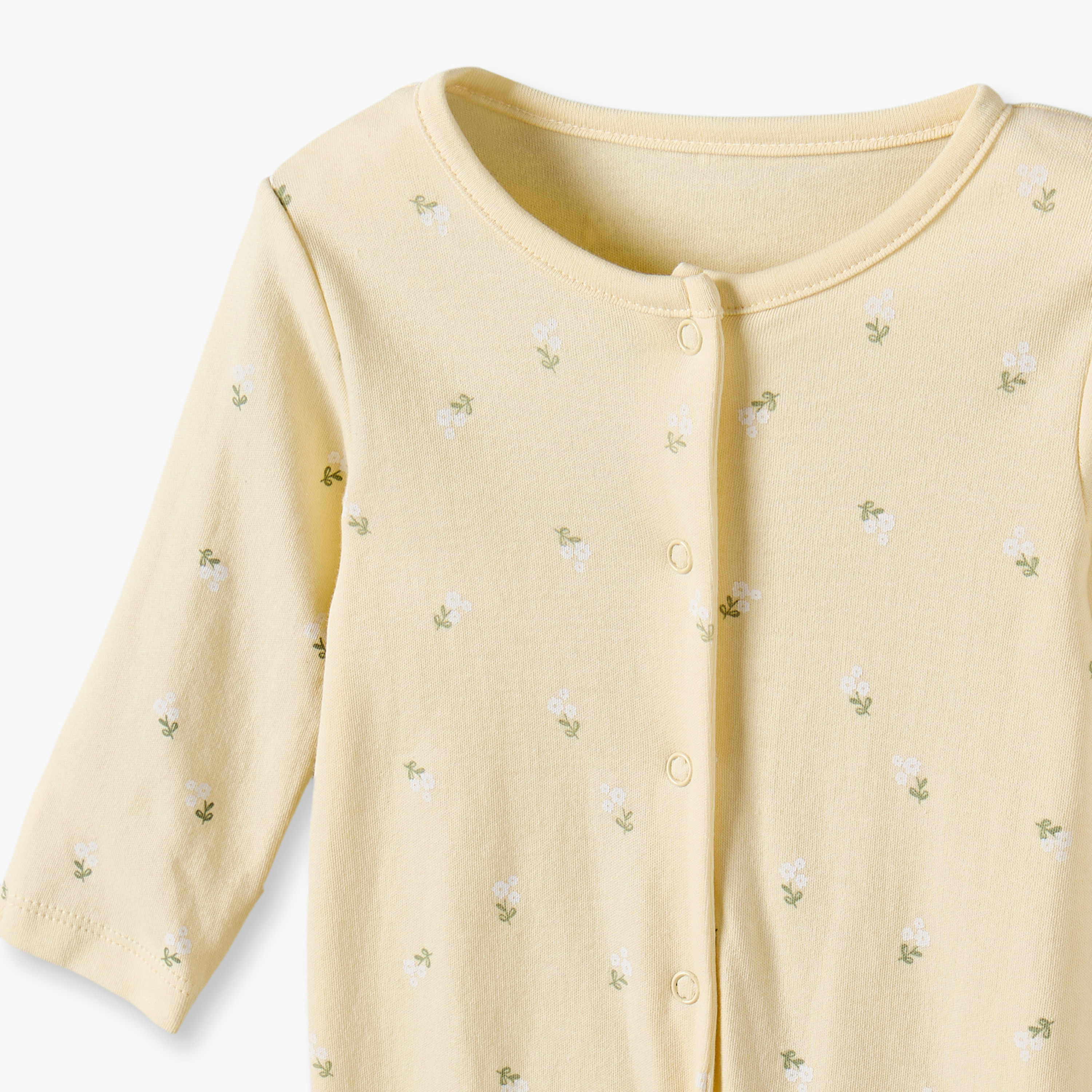 Pack of 3 Juniors Cotton Crew Neck Long Sleeves Sleepsuit with Floral Print-baby-girls-clothing-nightwear-sleepsuits-image-7