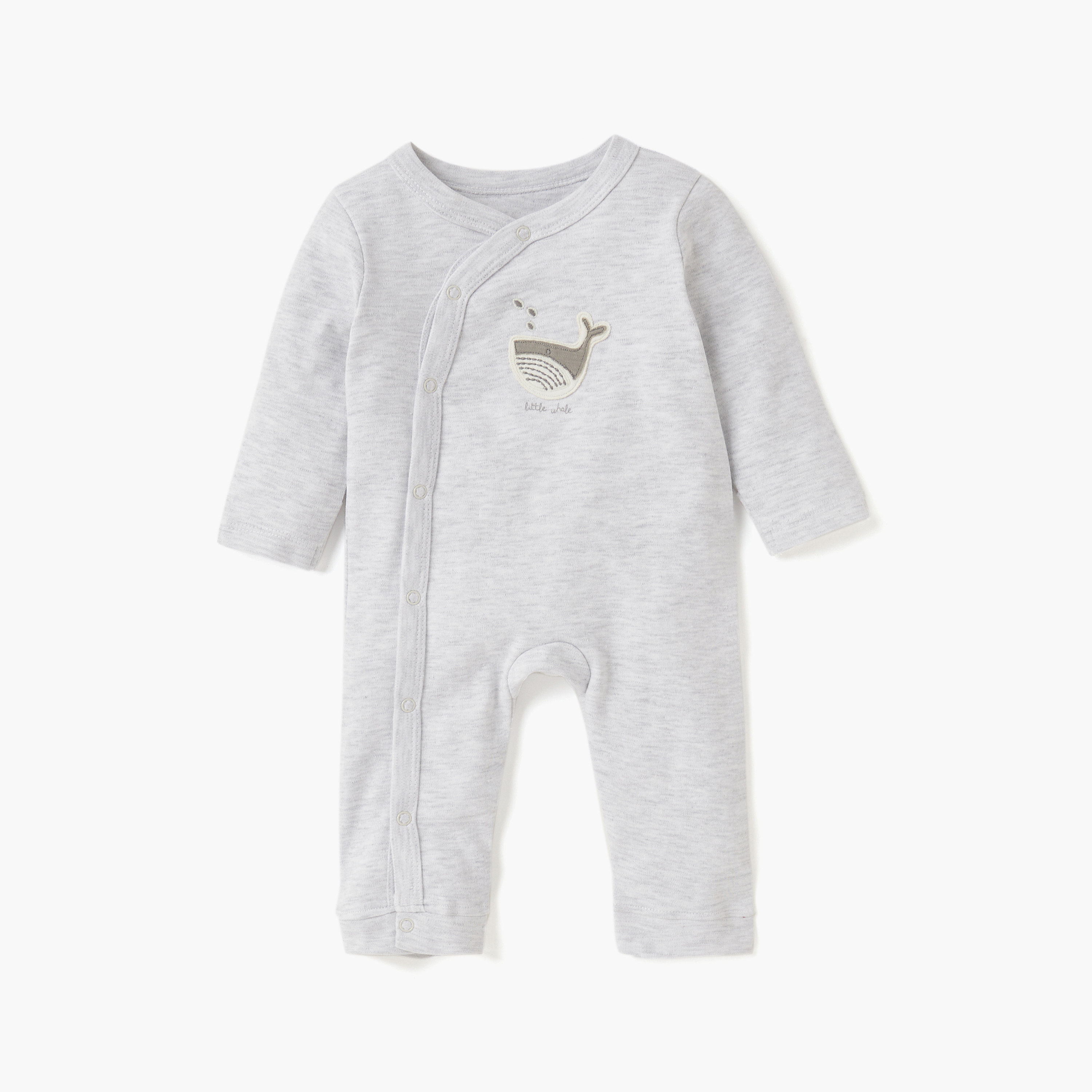 Juniors Printed Sleepsuit with Long Sleeves and Button Closure - Set of 3-promo_babyshop_Buy2for115_UAE130126-image-4
