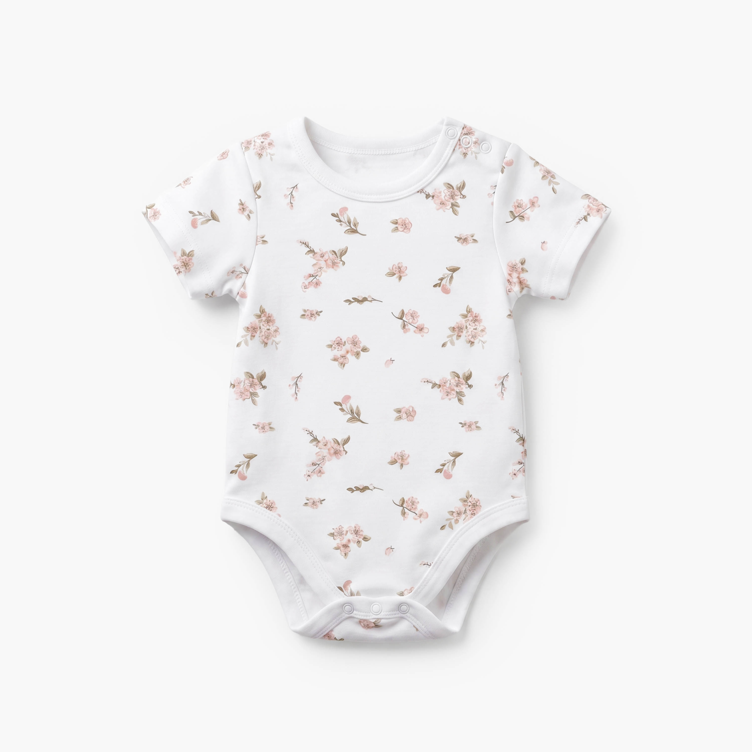 Pack of 5 Juniors Cotton Crew Neck Short Sleeves Bodysuit with Assorted Prints-baby-girls-clothing-bodysuits-image-3