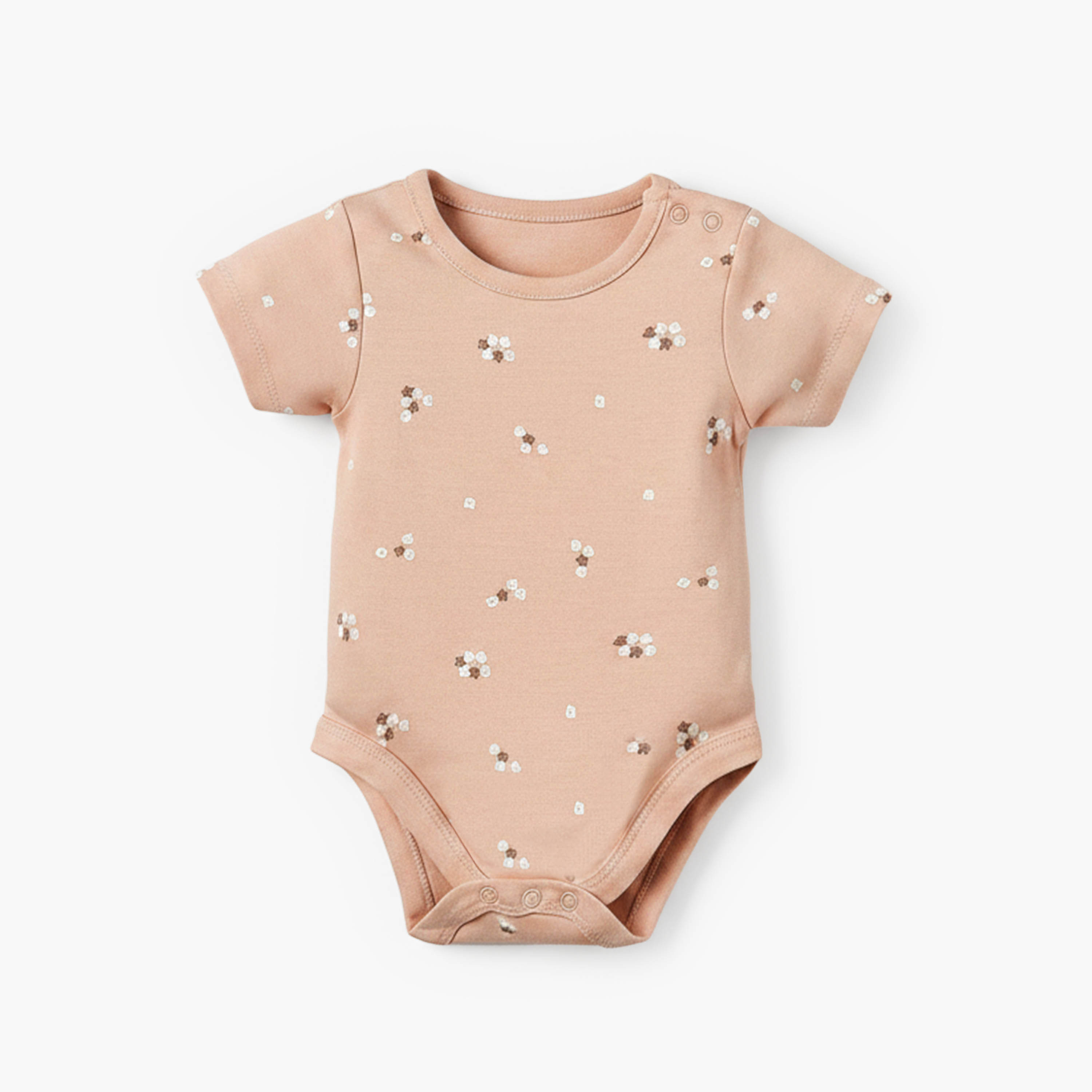 Pack of 5 Juniors Cotton Crew Neck Short Sleeves Bodysuit with Assorted Prints-baby-girls-clothing-bodysuits-image-4