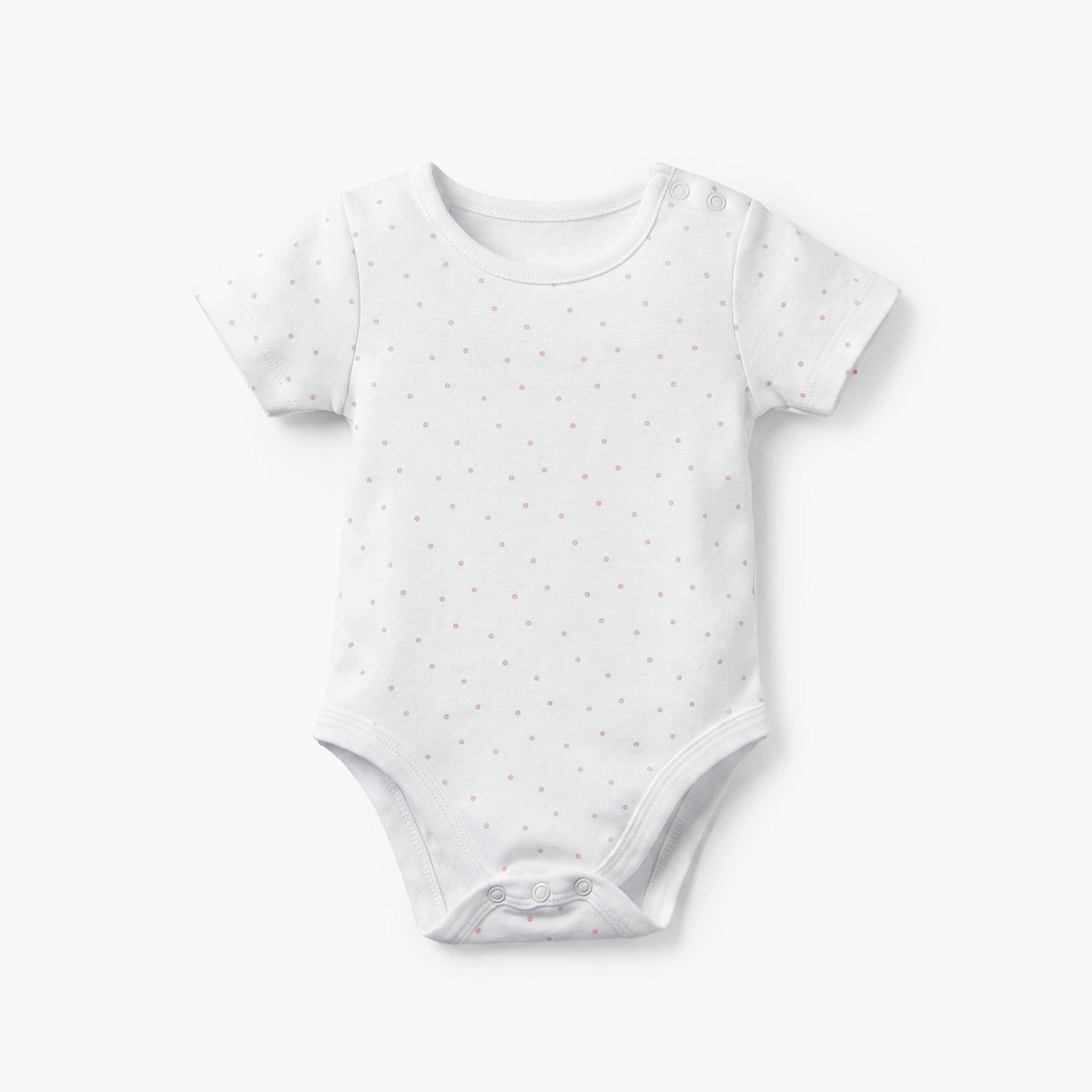 Pack of 5 Juniors Cotton Crew Neck Short Sleeves Bodysuit with Assorted Prints-baby-girls-clothing-bodysuits-image-5
