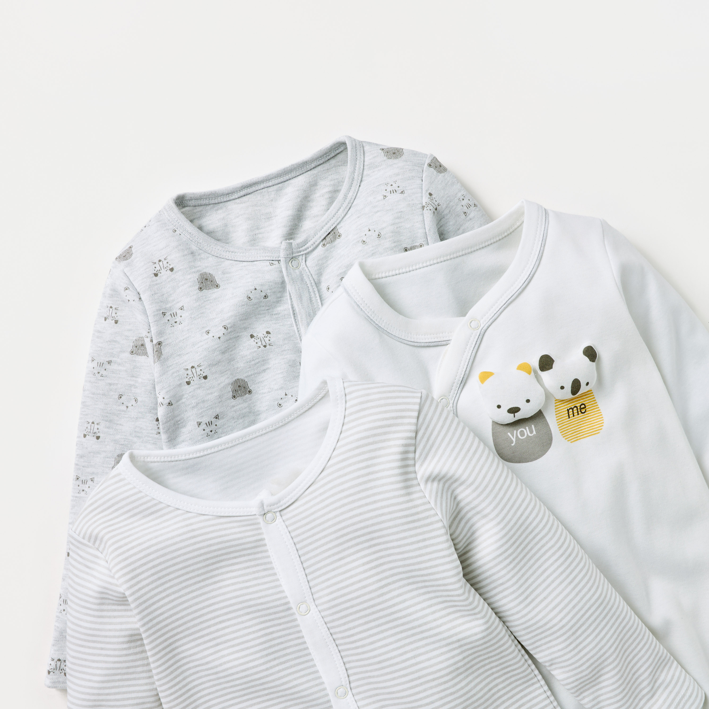 طقم بدلة نوم بأكمام طويلة وياقة مستديرة 3 قطع متنوعة من جونيورز-baby-boys-clothing-nightwear-sleepsuits-image-5