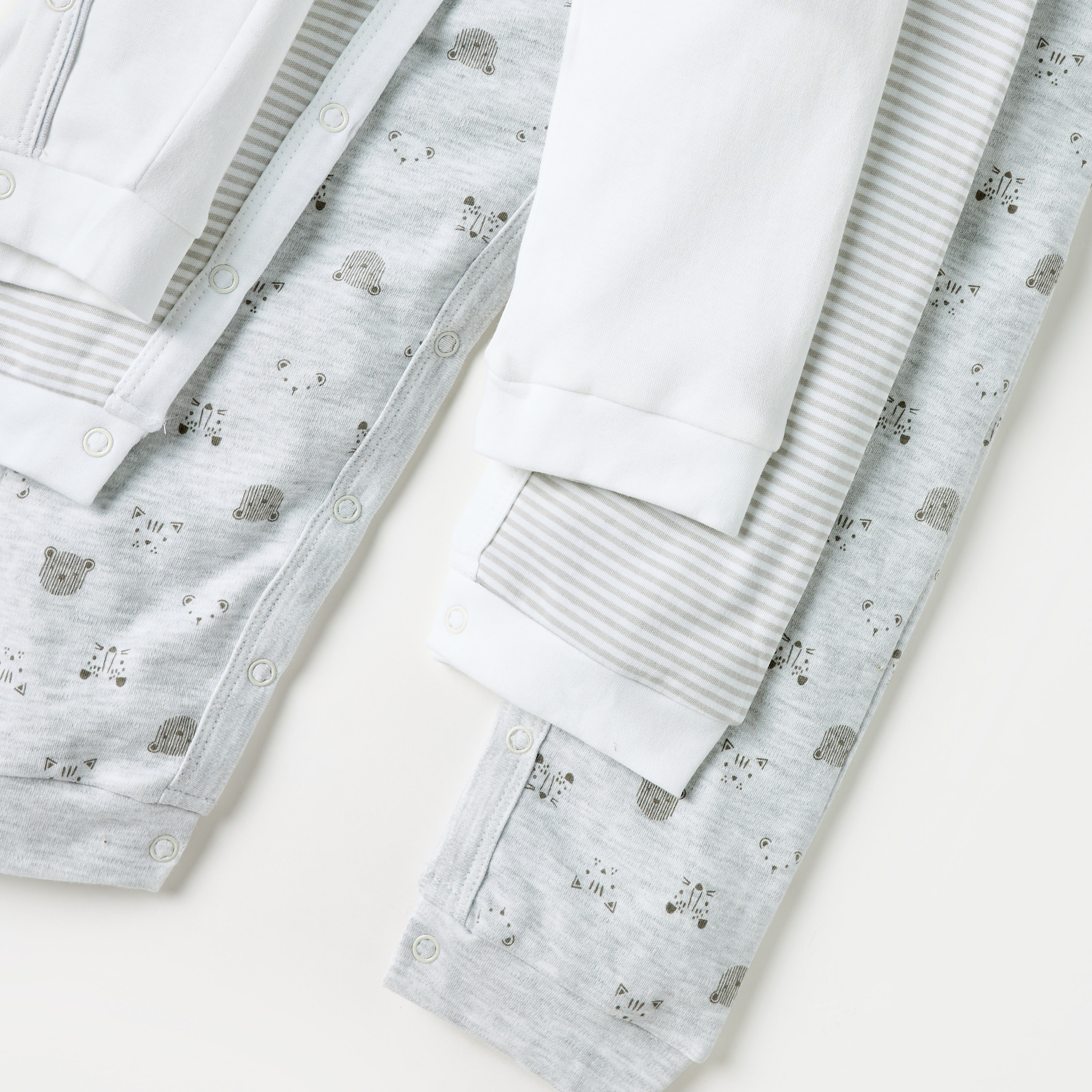 طقم بدلة نوم بأكمام طويلة وياقة مستديرة 3 قطع متنوعة من جونيورز-baby-boys-clothing-nightwear-sleepsuits-image-6