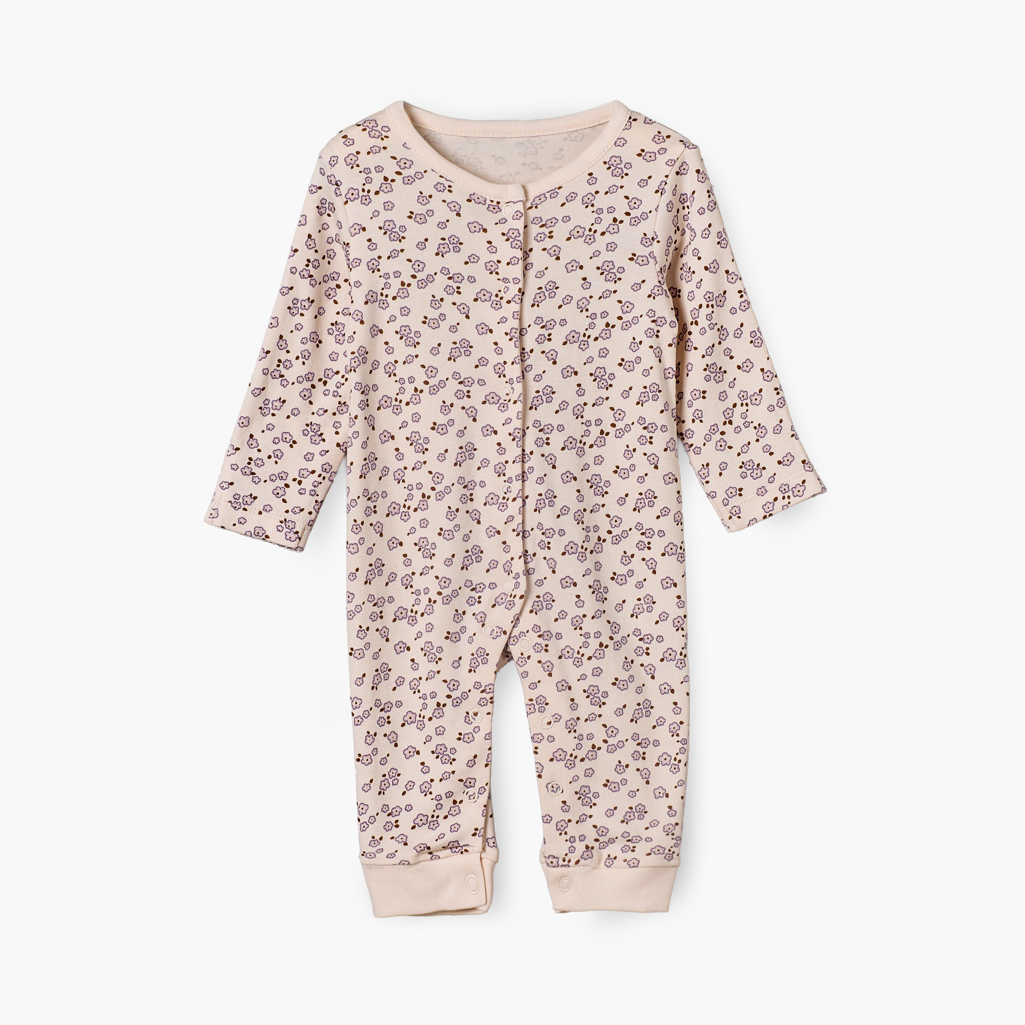 Pack of 3 Juniors Cotton Crew Neck Long Sleeves Sleepsuit with Fox Print-baby-girls-clothing-nightwear-sleepsuits-image-5