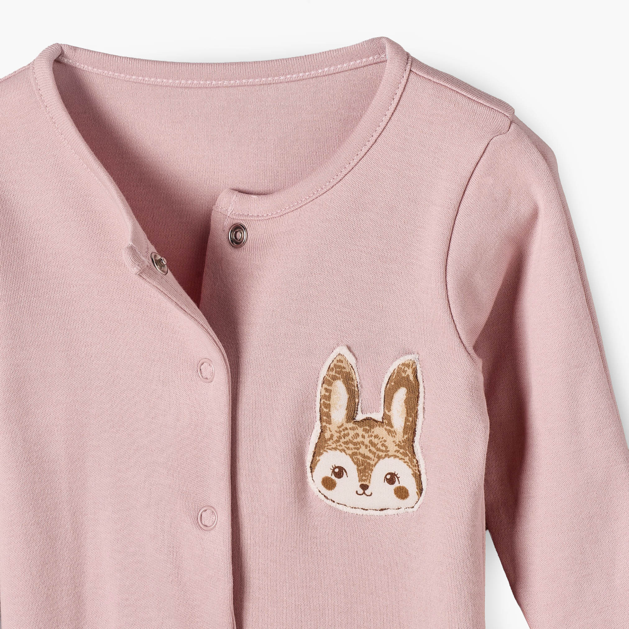 Pack of 3 Juniors Cotton Crew Neck Long Sleeves Sleepsuit with Fox Print-baby-girls-clothing-nightwear-sleepsuits-image-7