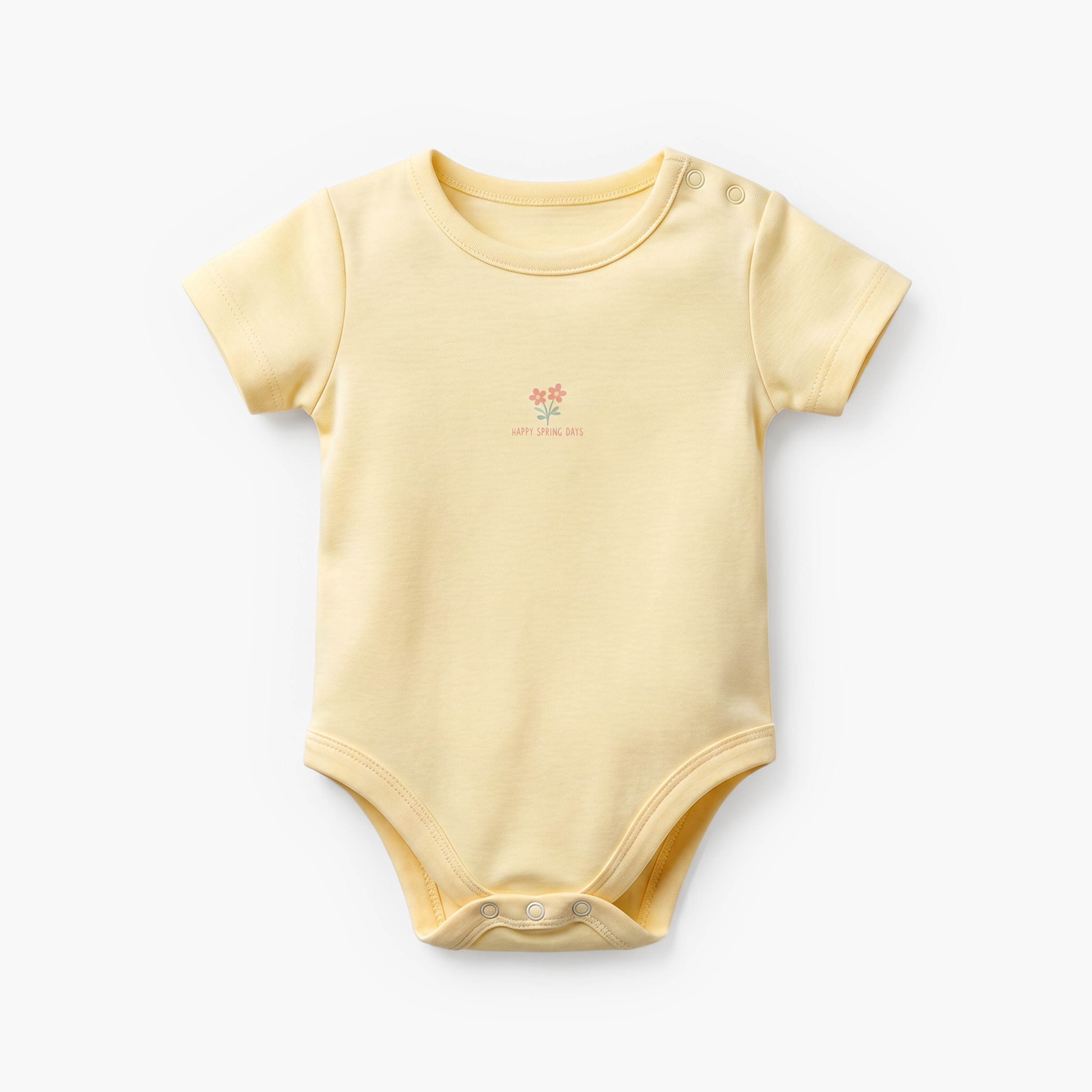 Pack of 5 Juniors Cotton Crew Neck Short Sleeves Bodysuit with Floral Print-baby-girls-clothing-bodysuits-image-4
