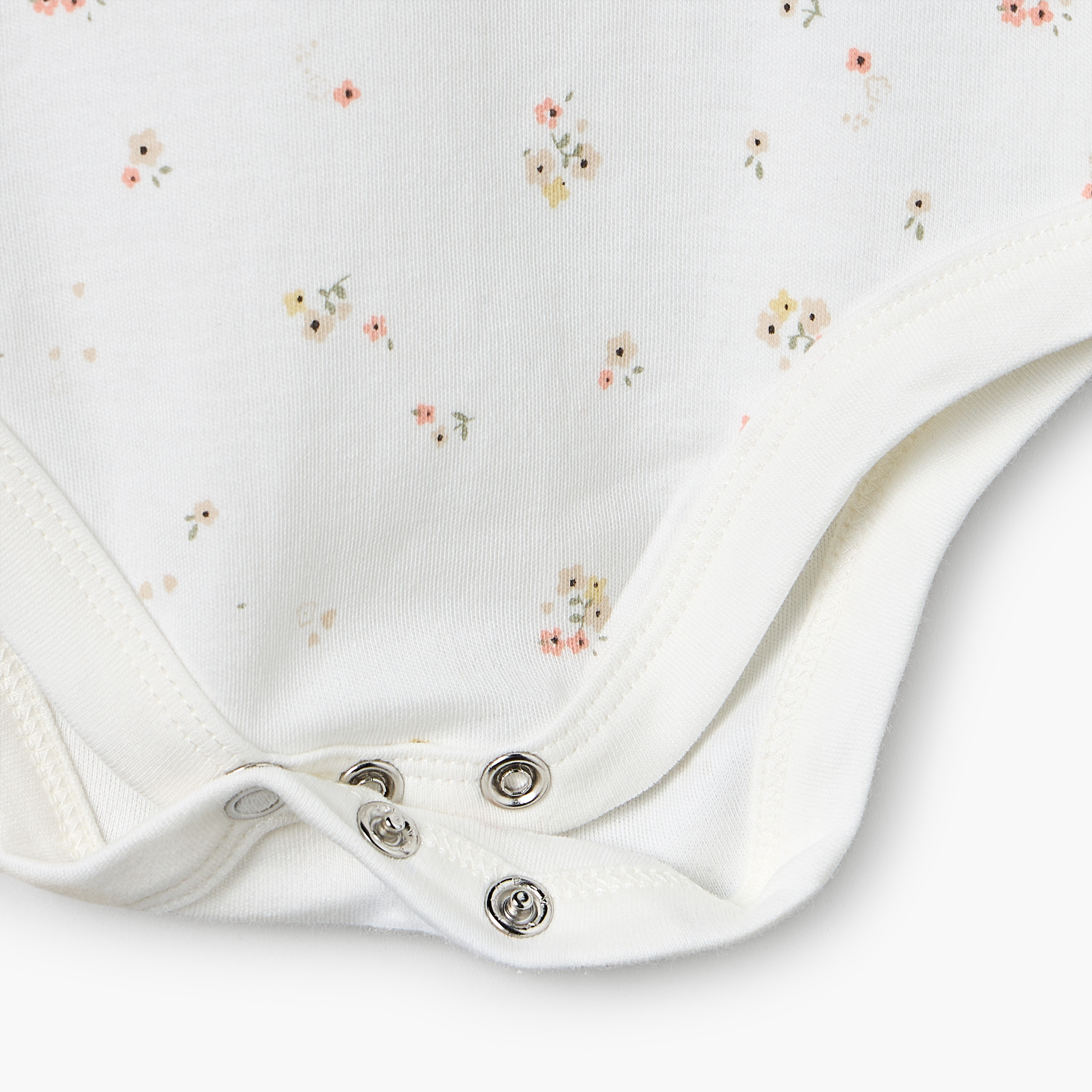 Pack of 5 Juniors Cotton Crew Neck Short Sleeves Bodysuit with Floral Print-baby-girls-clothing-bodysuits-image-7