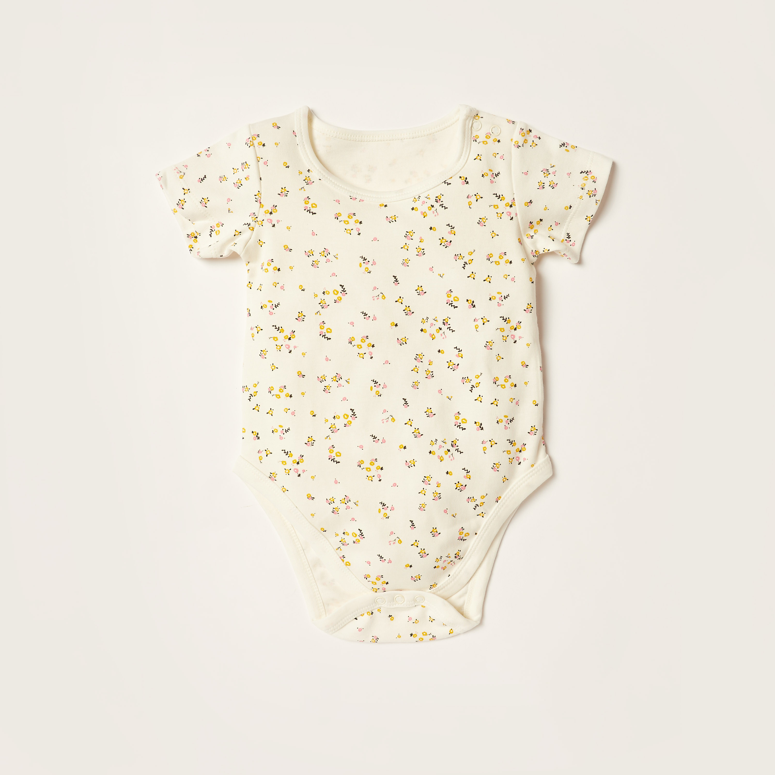 بودي سوت بأكمام قصيرة وطبعات أزهار من جونيورز- طقم من 5 قطع-baby-boys-clothing-multipacks-image-4