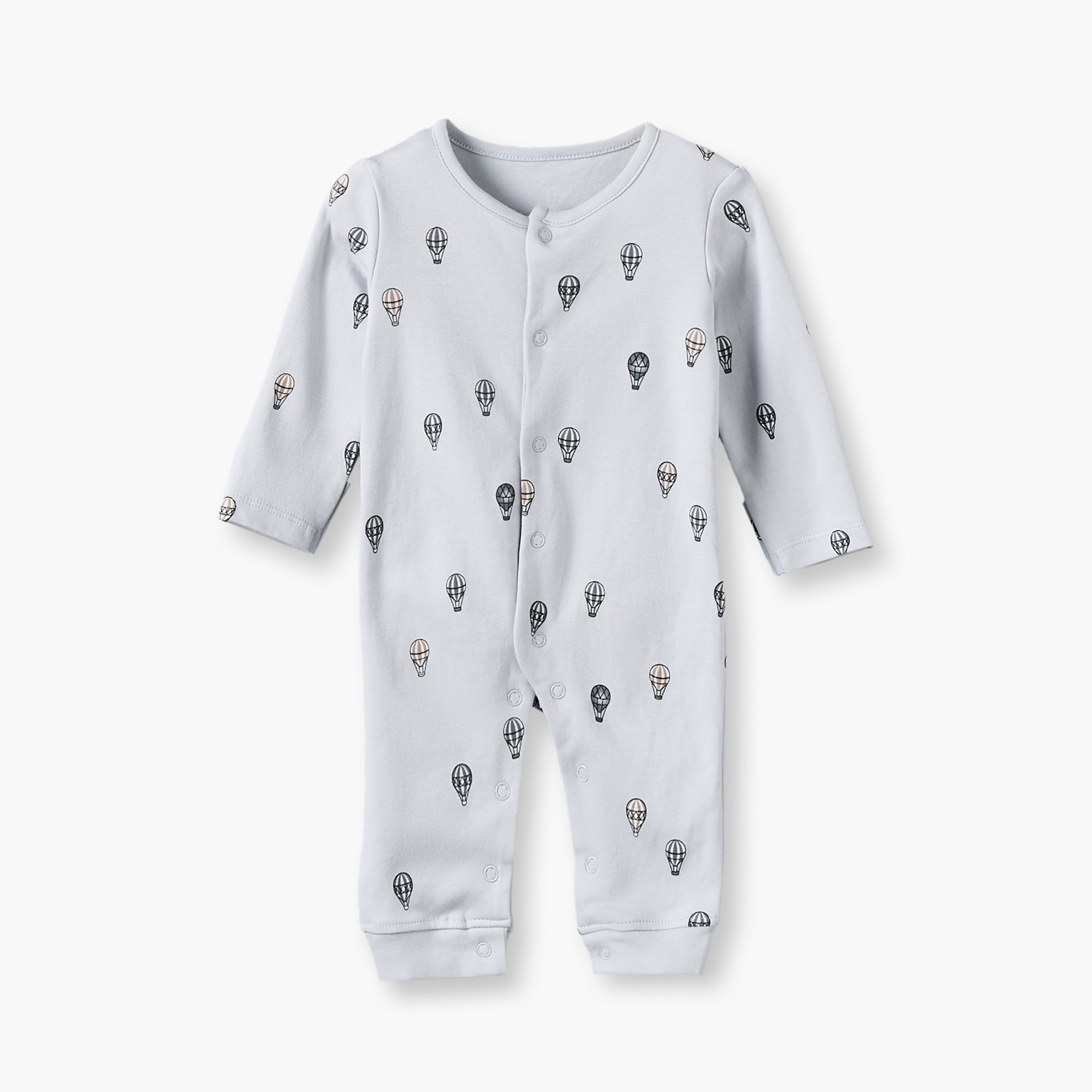 Pack of 3 Juniors Cotton Crew Neck Long Sleeves Sleepsuit with Hot Air Balloon Print-baby-boys-clothing-nightwear-sleepsuits-image-5