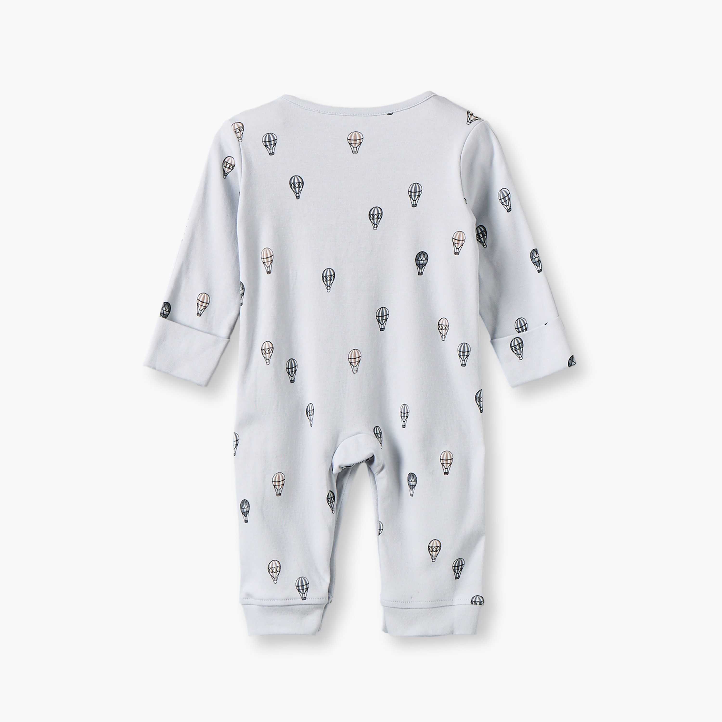 Pack of 3 Juniors Cotton Crew Neck Long Sleeves Sleepsuit with Hot Air Balloon Print-baby-boys-clothing-nightwear-sleepsuits-image-6