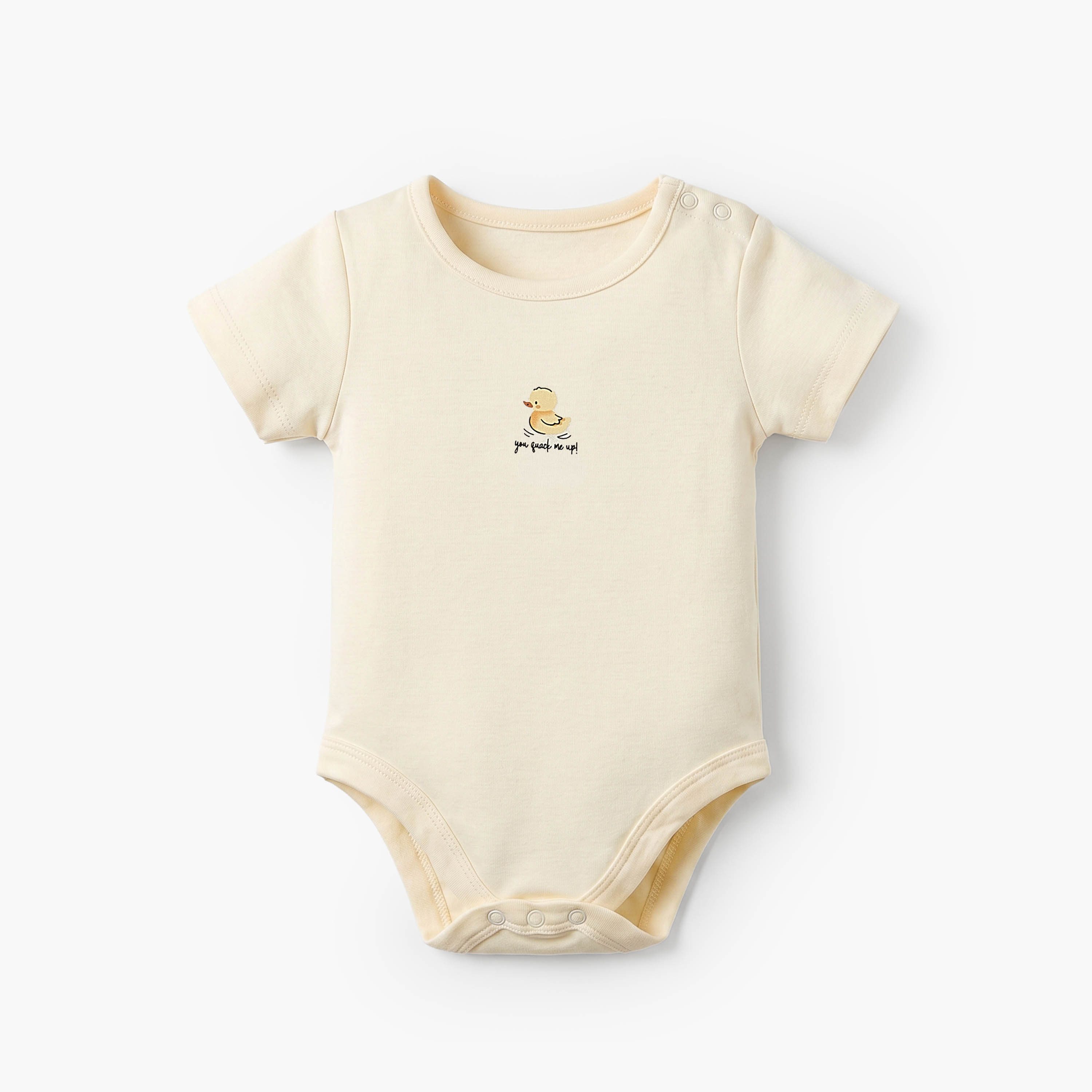 Pack of 5 Juniors Crew Neck Short Sleeves Bodysuit with Duck Print-baby-boys-clothing-bodysuits-image-5
