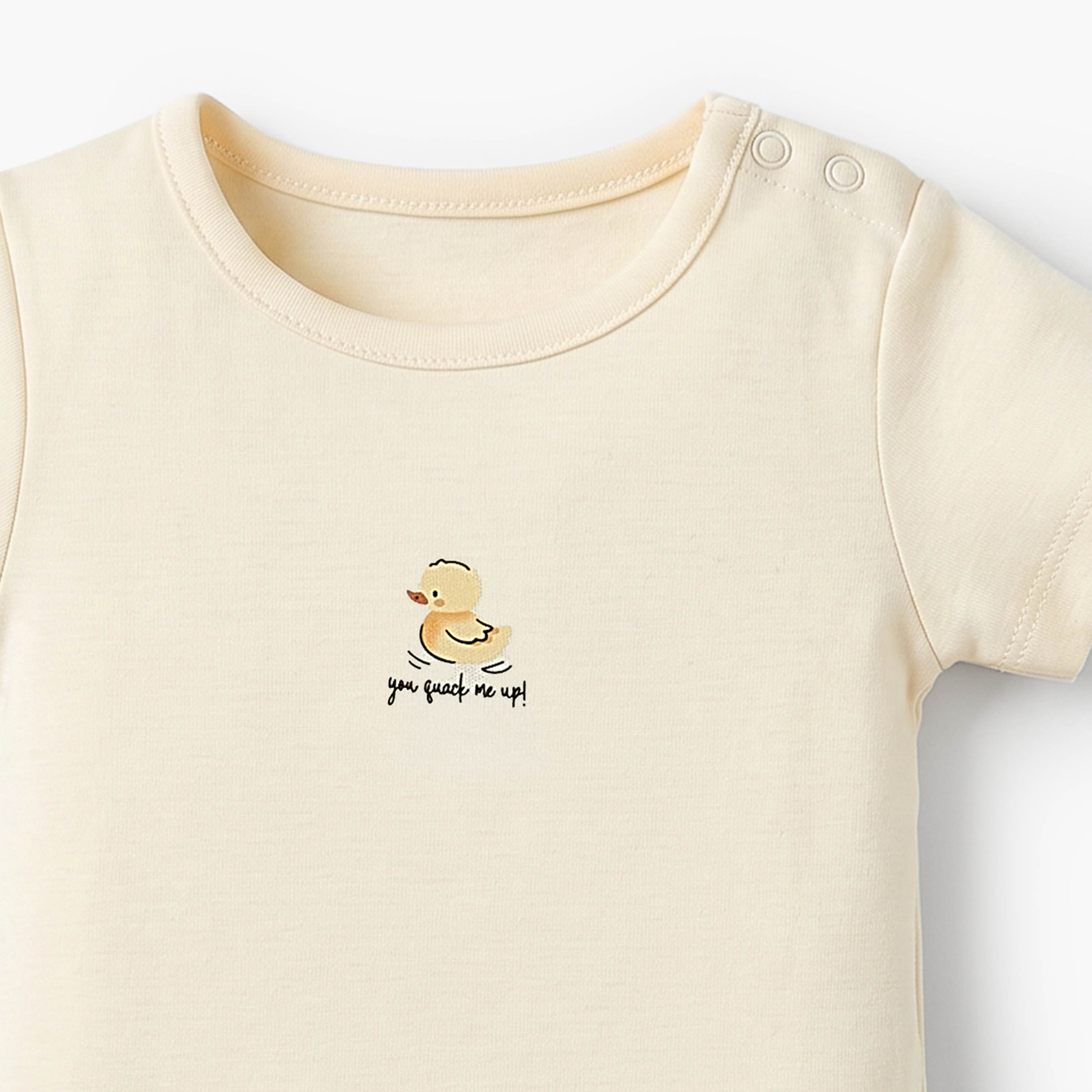 Pack of 5 Juniors Crew Neck Short Sleeves Bodysuit with Duck Print-baby-boys-clothing-bodysuits-image-7