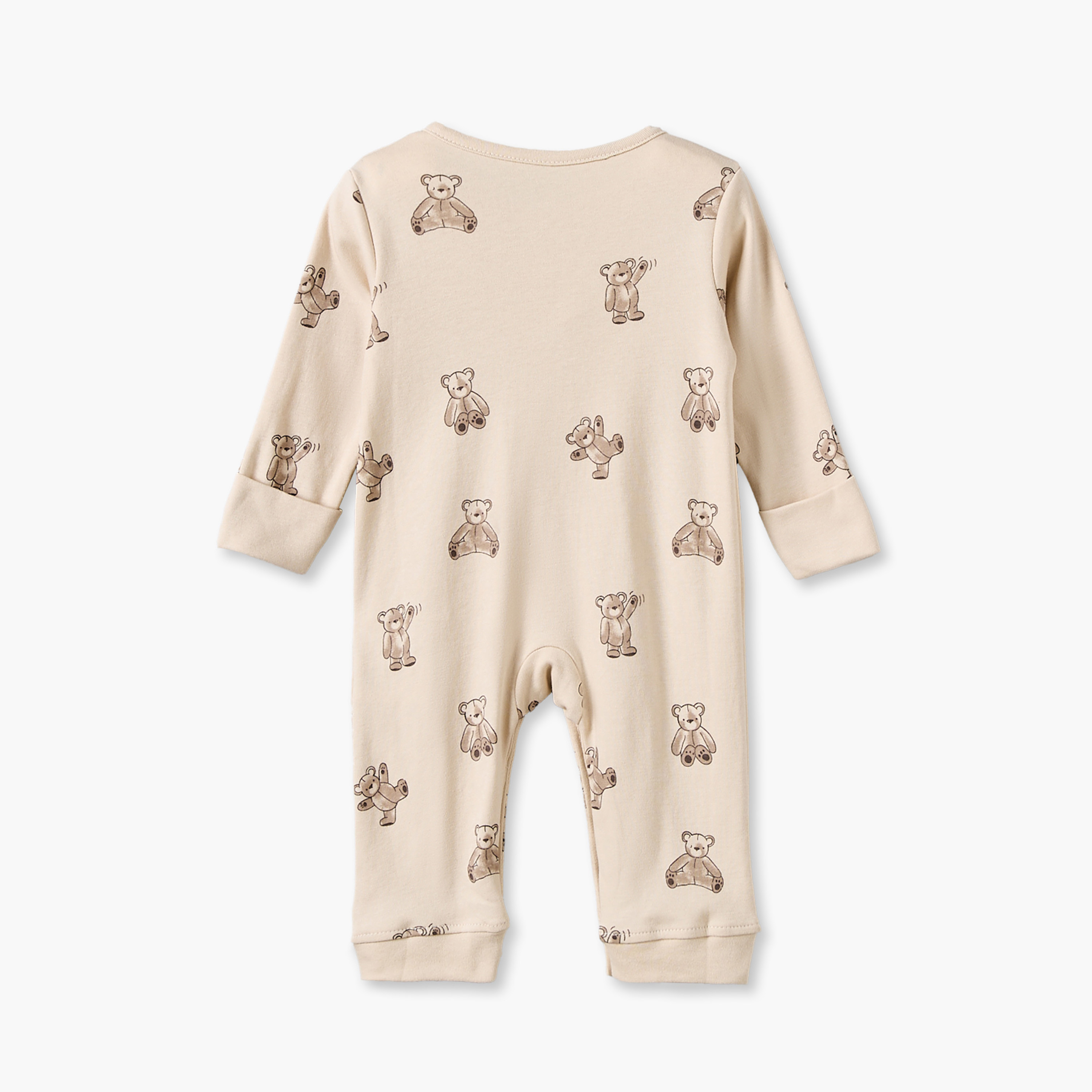 طقم بدلات نوم قطن بأكمام طويلة ورقبة ضيقة وطبعات متنوعة من جونيورز - عبوة من 3 قطع-baby-boys-clothing-nightwear-sleepsuits-image-6