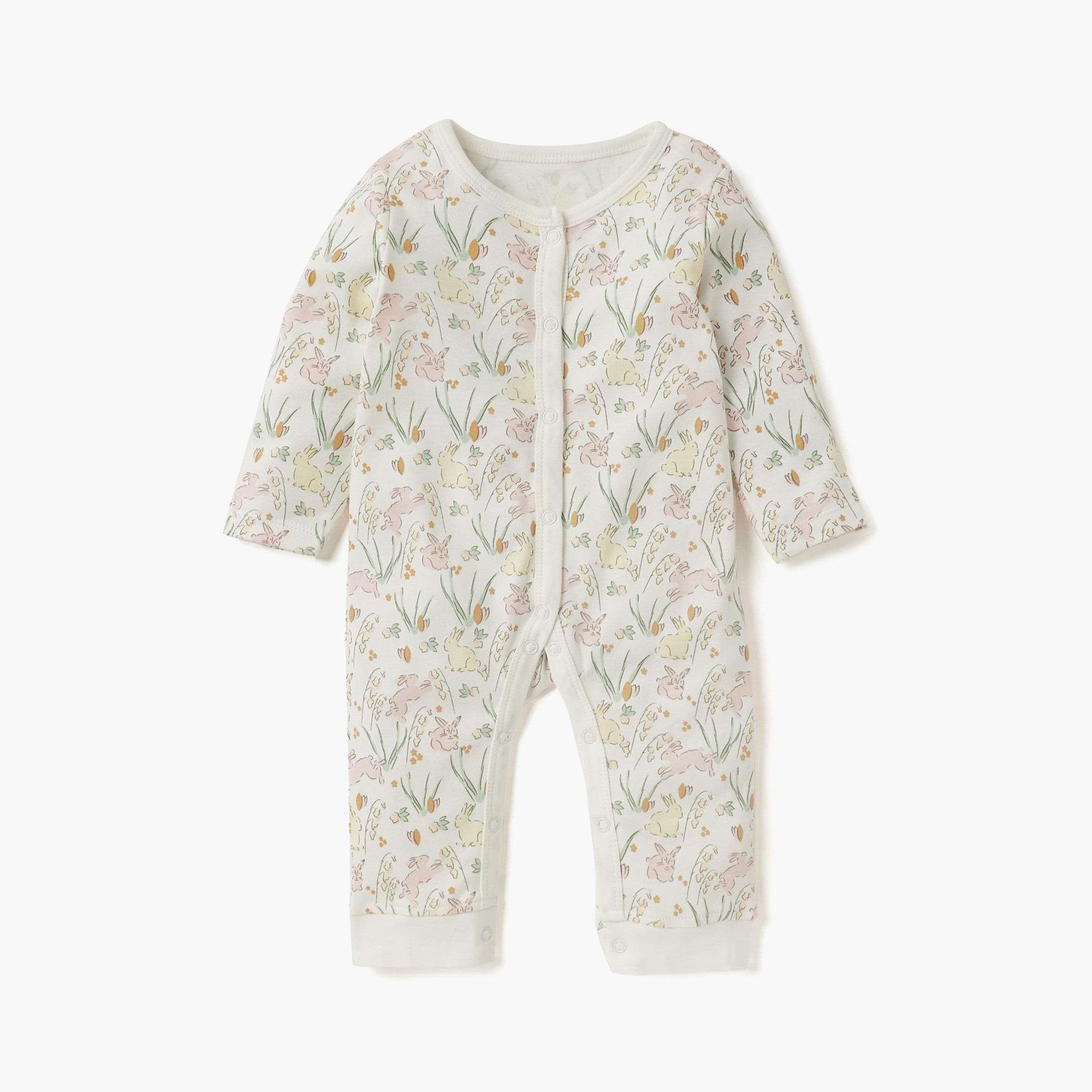 Juniors Assorted Sleepsuit with Long Sleeves and Button Closure - Set of 3-baby-girls-clothing-nightwear-sleepsuits-image-2
