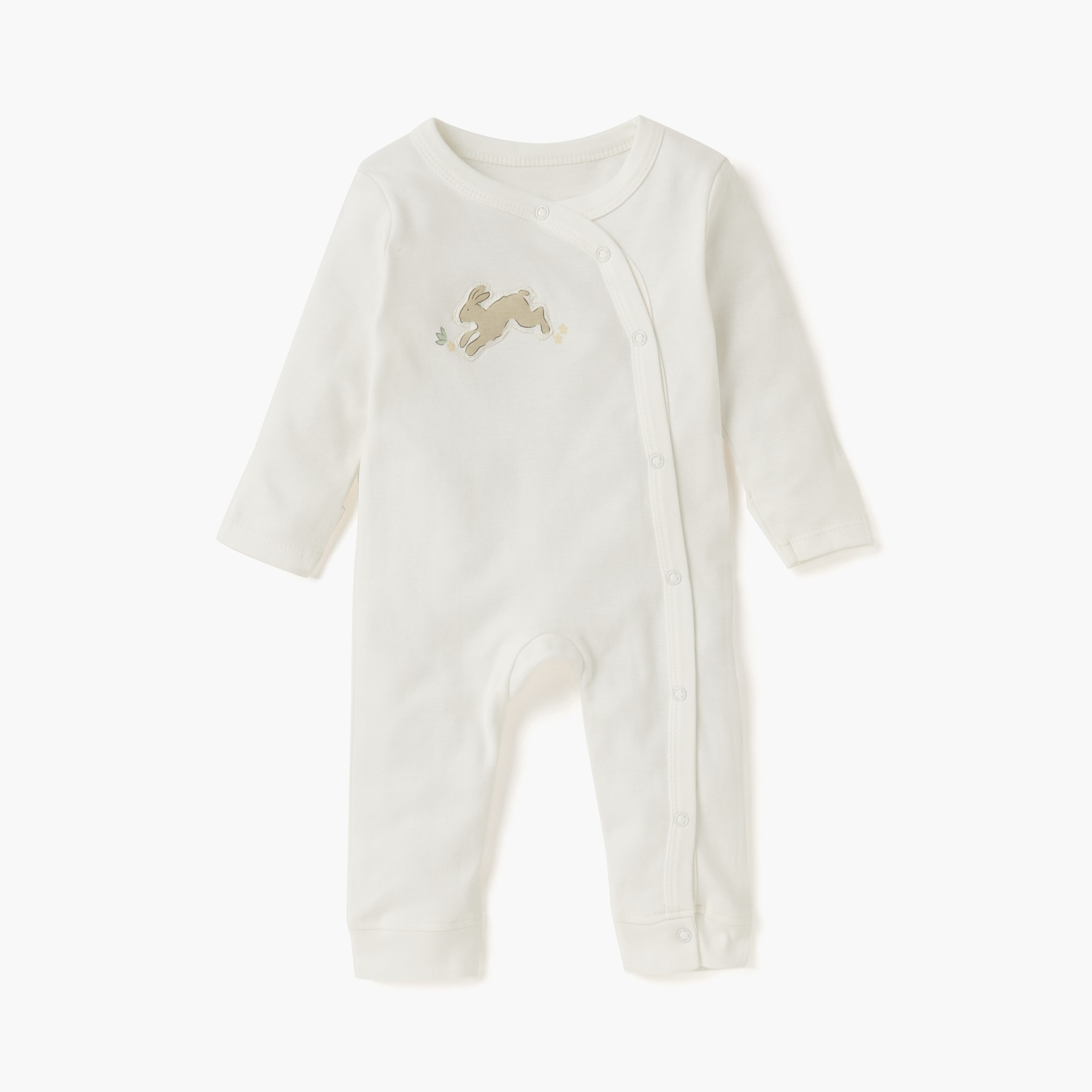 Juniors Assorted Sleepsuit with Long Sleeves and Button Closure - Set of 3-baby-girls-clothing-nightwear-sleepsuits-image-4