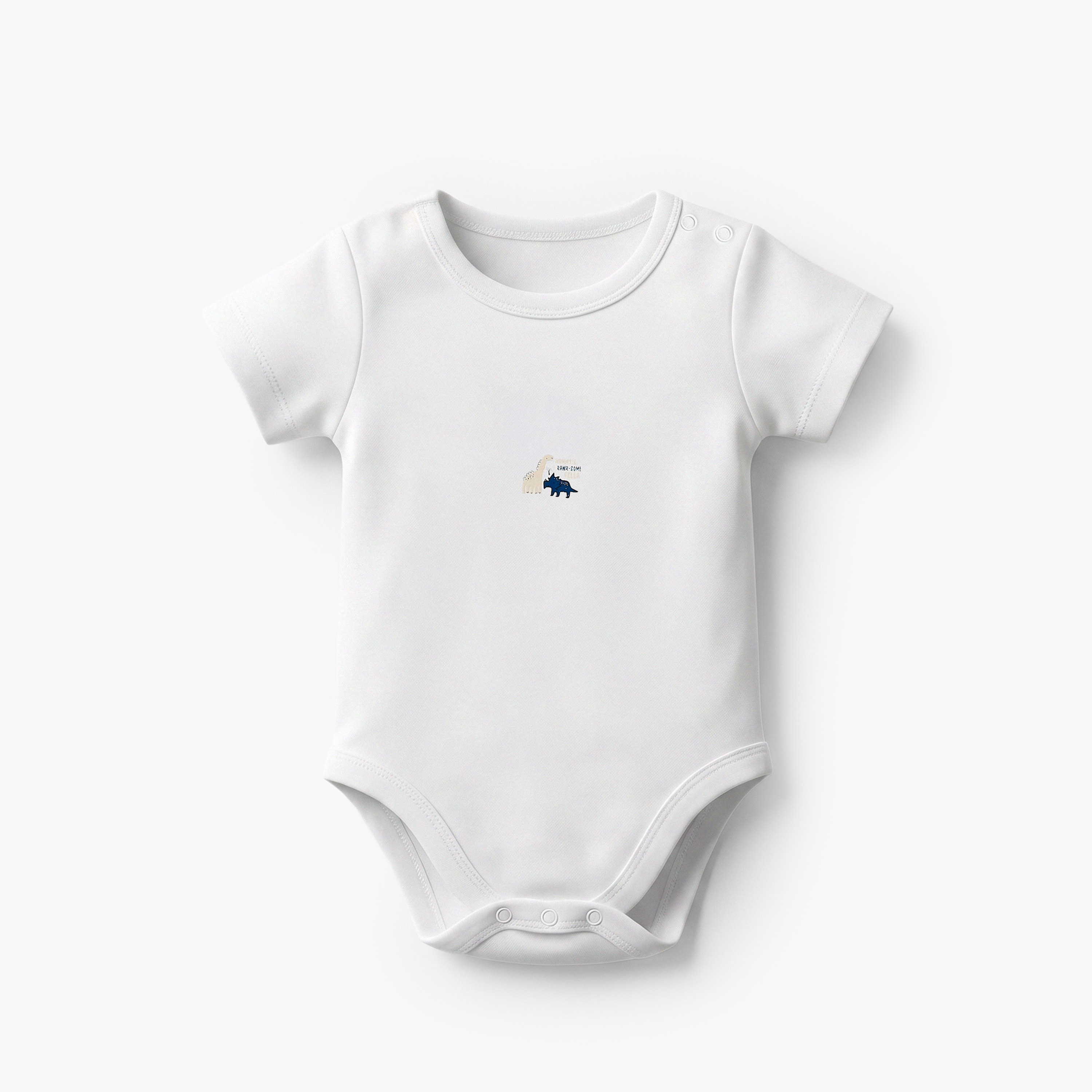 Pack of 5 Juniors Cotton Crew Neck Short Sleeves Bodysuit with Dinosaur Print-baby-boys-clothing-bodysuits-image-3