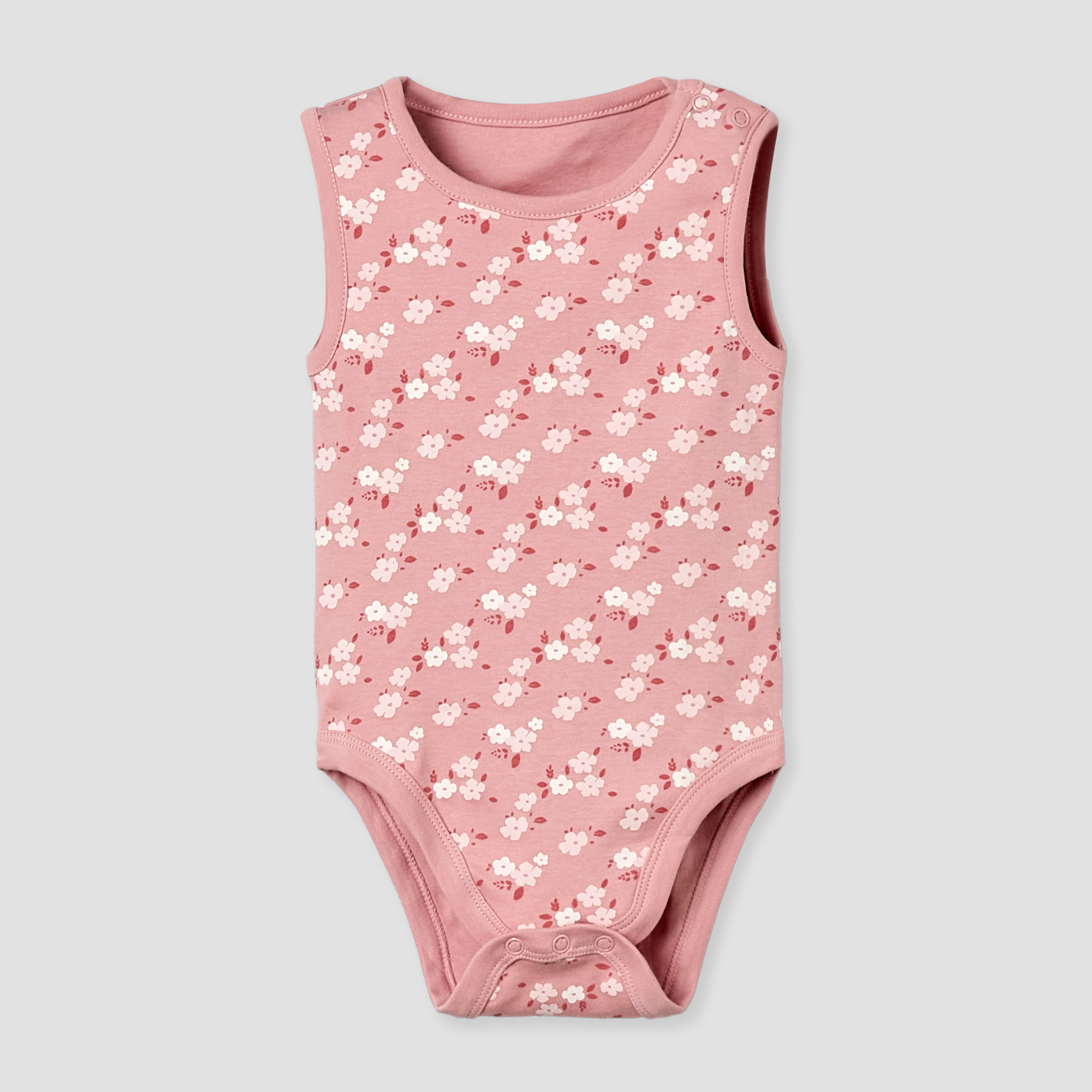 Pack of 5 Juniors Cotton Round Neck Sleeveless Bodysuit with Print-baby-girls-clothing-multipacks-image-4