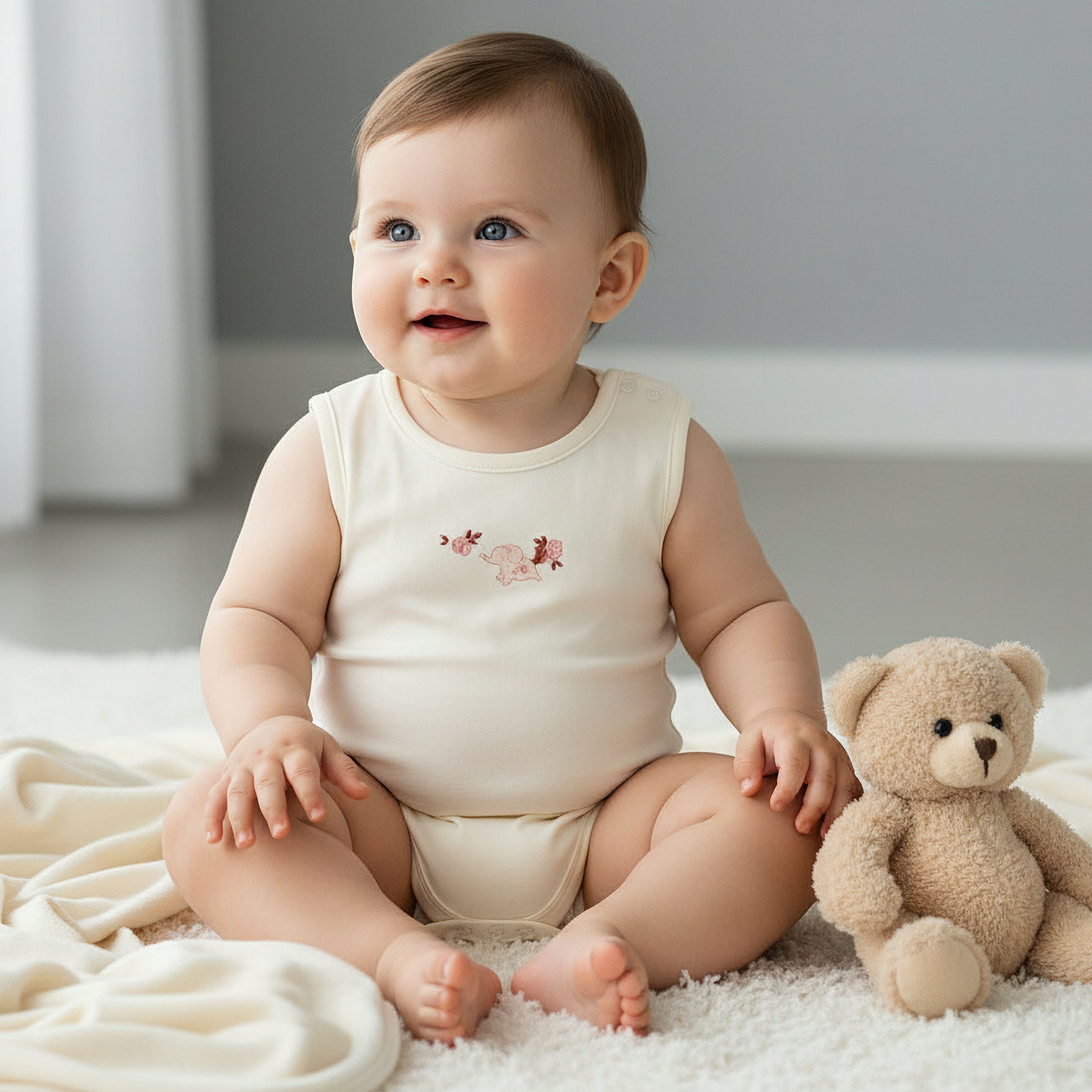 Pack of 5 Juniors Cotton Round Neck Sleeveless Bodysuit with Print-baby-girls-clothing-multipacks-image-2