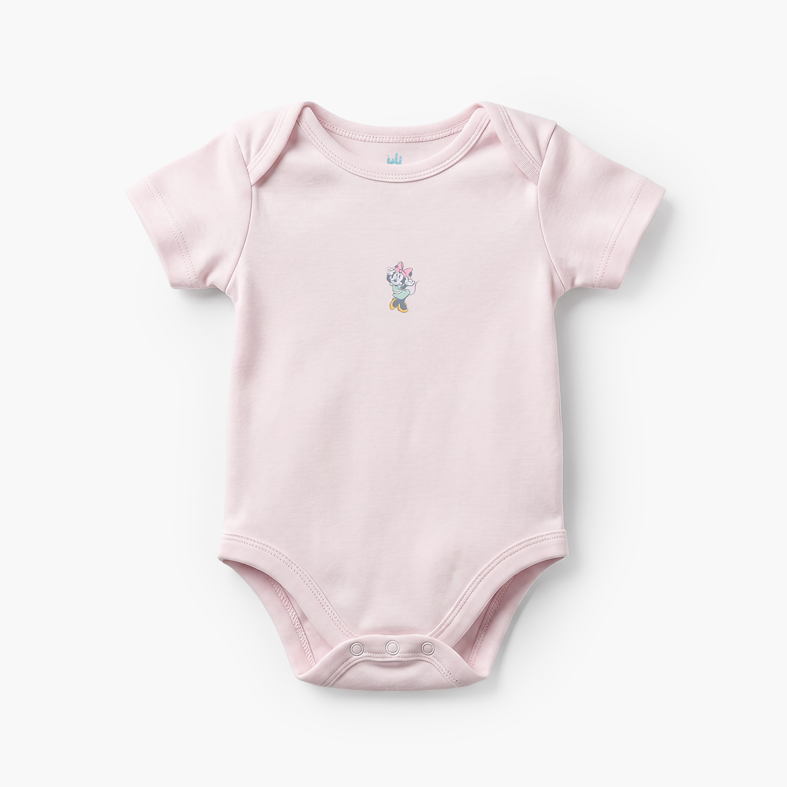 Pack of 4 Disney Cotton Round Neck Short Sleeves Bodysuit with Print-baby-girls-clothing-bodysuits-image-5
