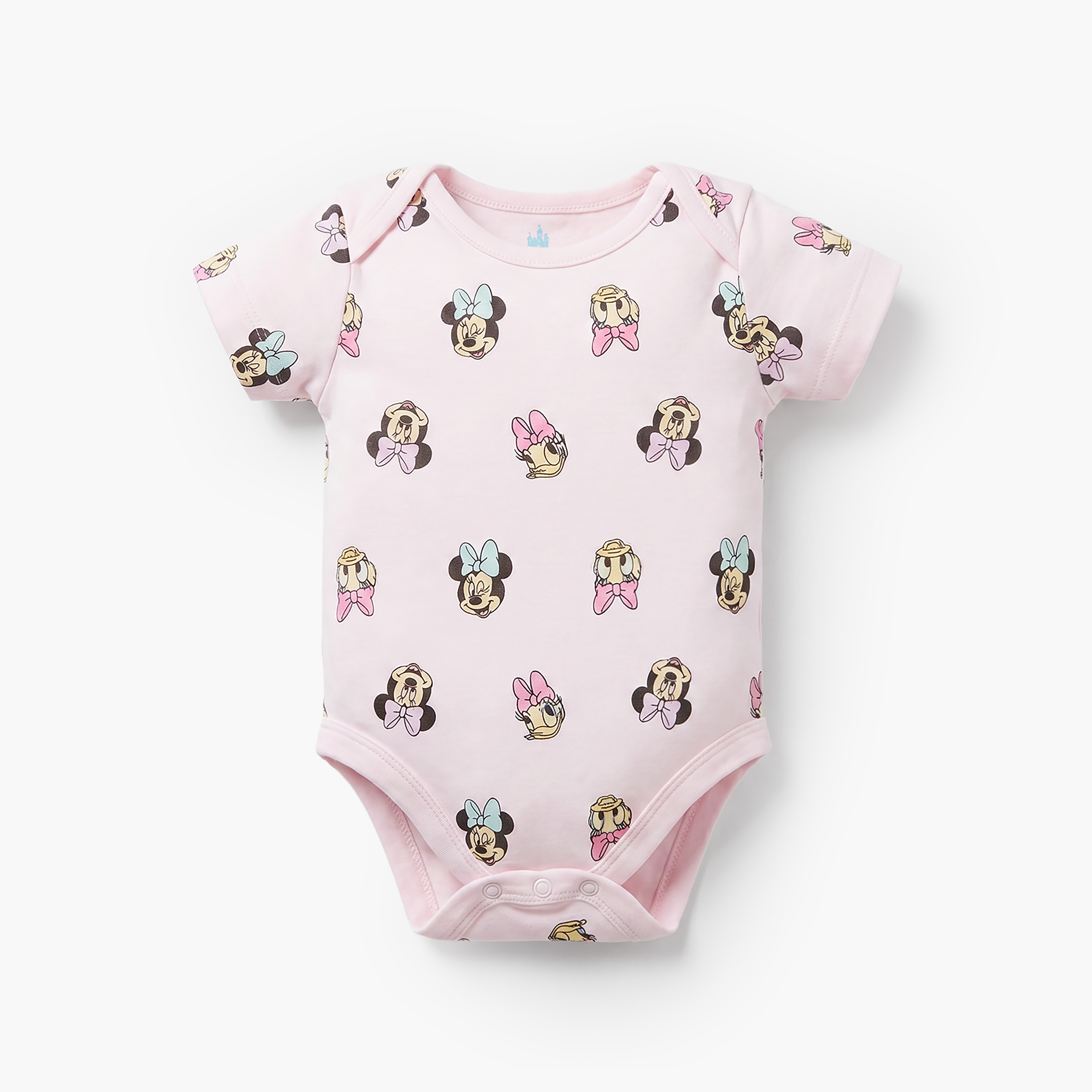 Pack of 4 Disney Cotton Round Neck Short Sleeves Bodysuit with Print-baby-girls-clothing-bodysuits-image-6