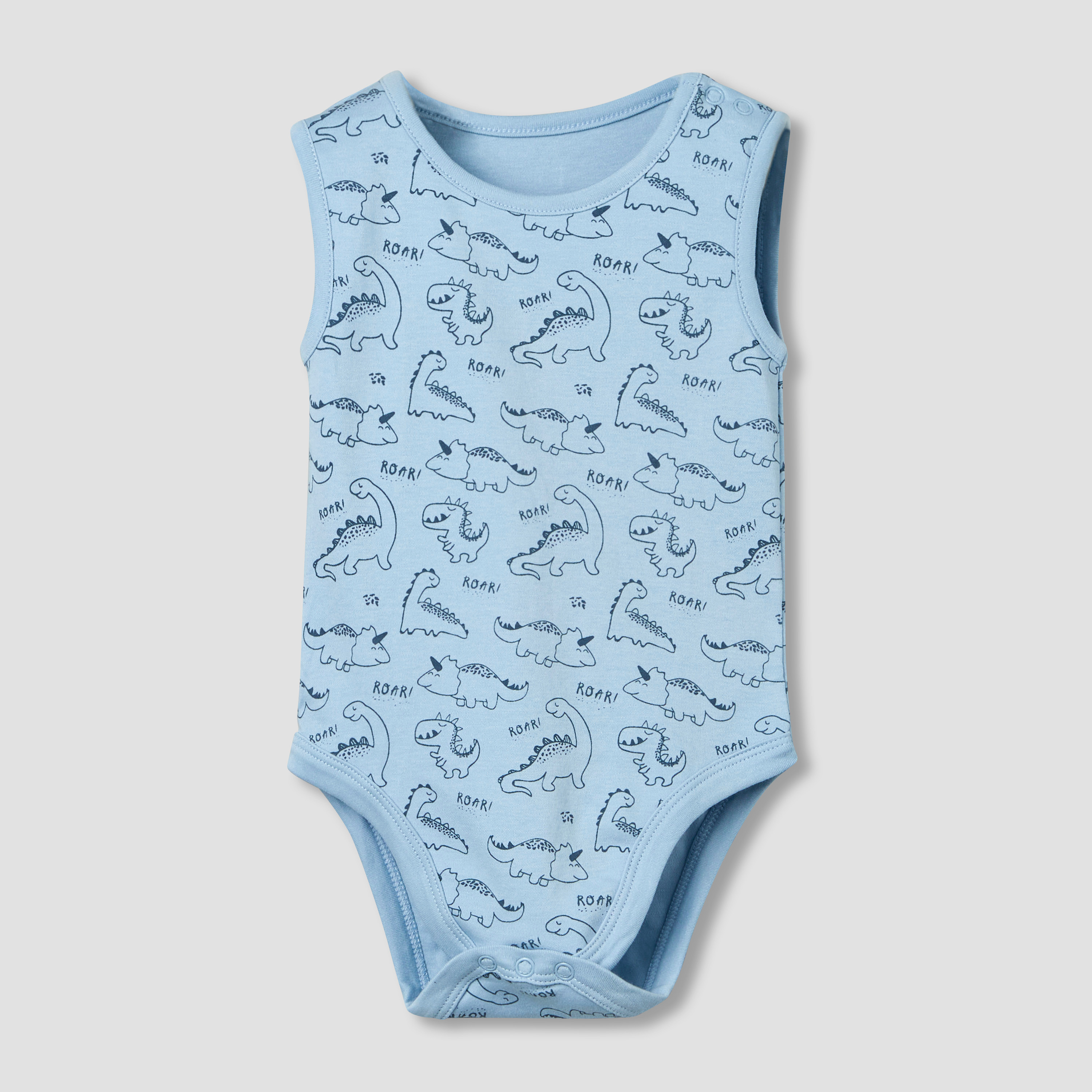 Pack of 5 Juniors Crew Neck Sleeveless Bodysuit with Print-baby-boys-clothing-bodysuits-image-4