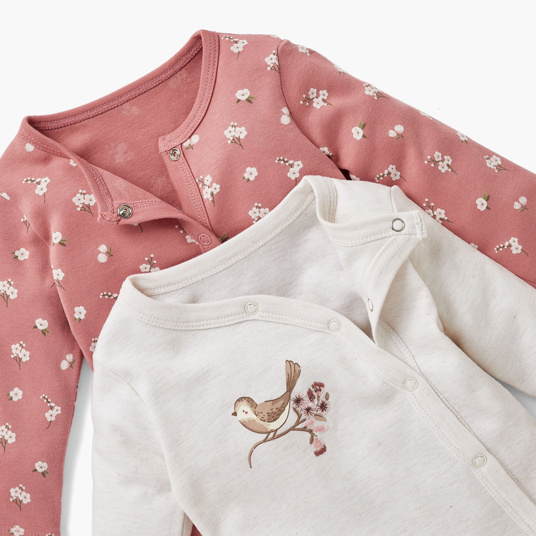 Juniors Printed Sleepsuit with Long Sleeves and Button Closure - Set of 3-baby-girls-clothing-nightwear-sleepsuits-image-6