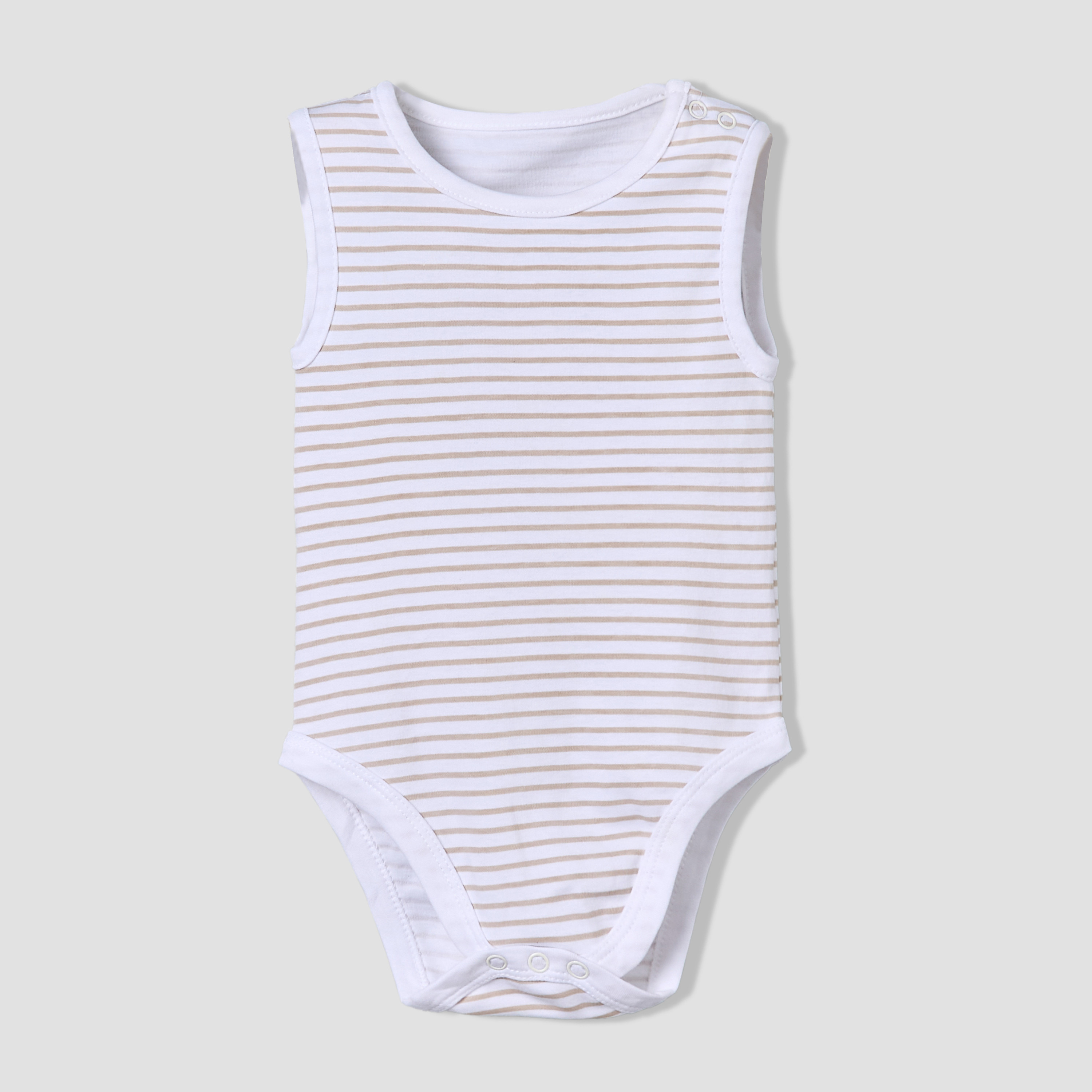 Pack of 5 Juniors Cotton Round Neck Sleeveless Bodysuit with Giraffe Print-baby-boys-clothing-bodysuits-image-3