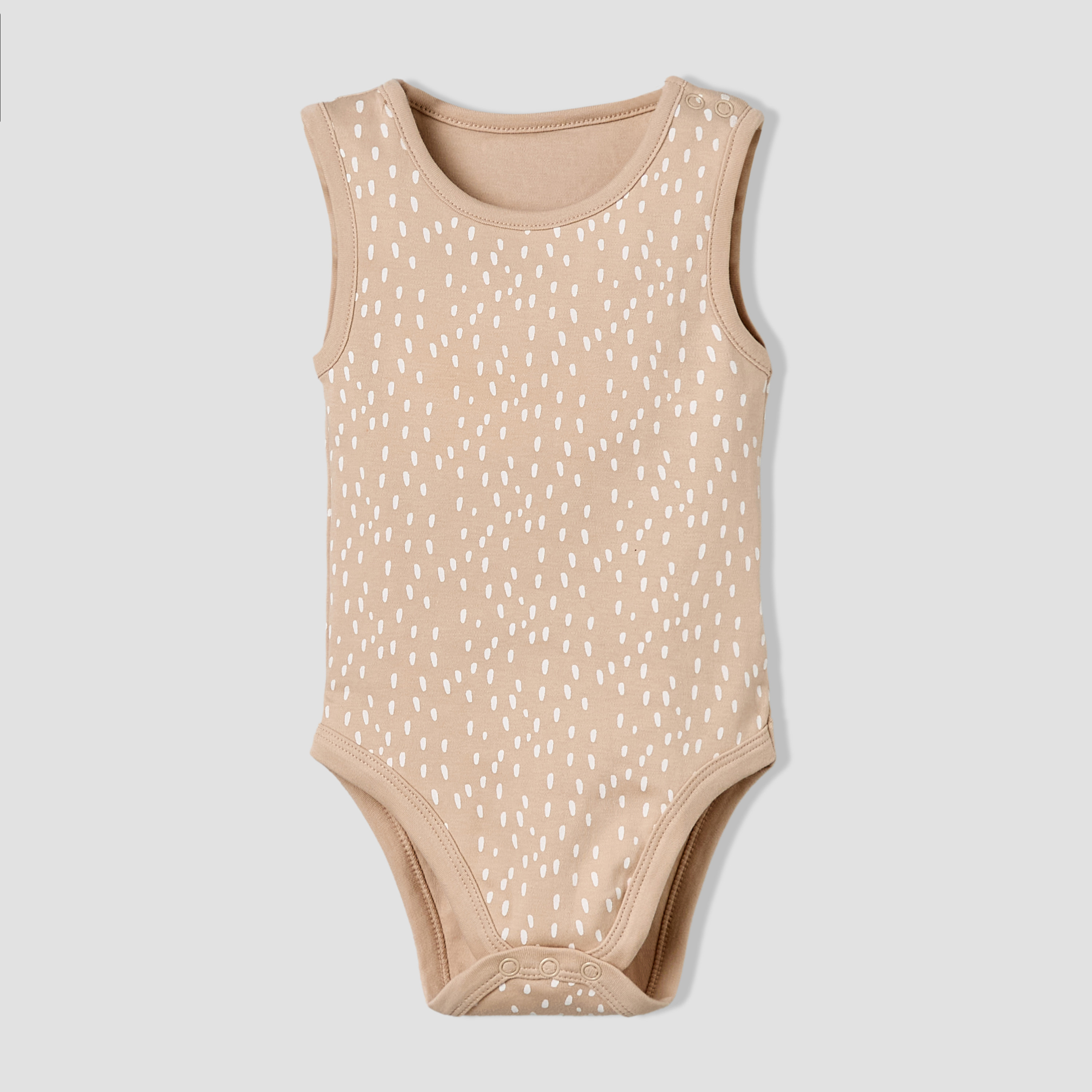 Pack of 5 Juniors Cotton Round Neck Sleeveless Bodysuit with Giraffe Print-baby-boys-clothing-bodysuits-image-6