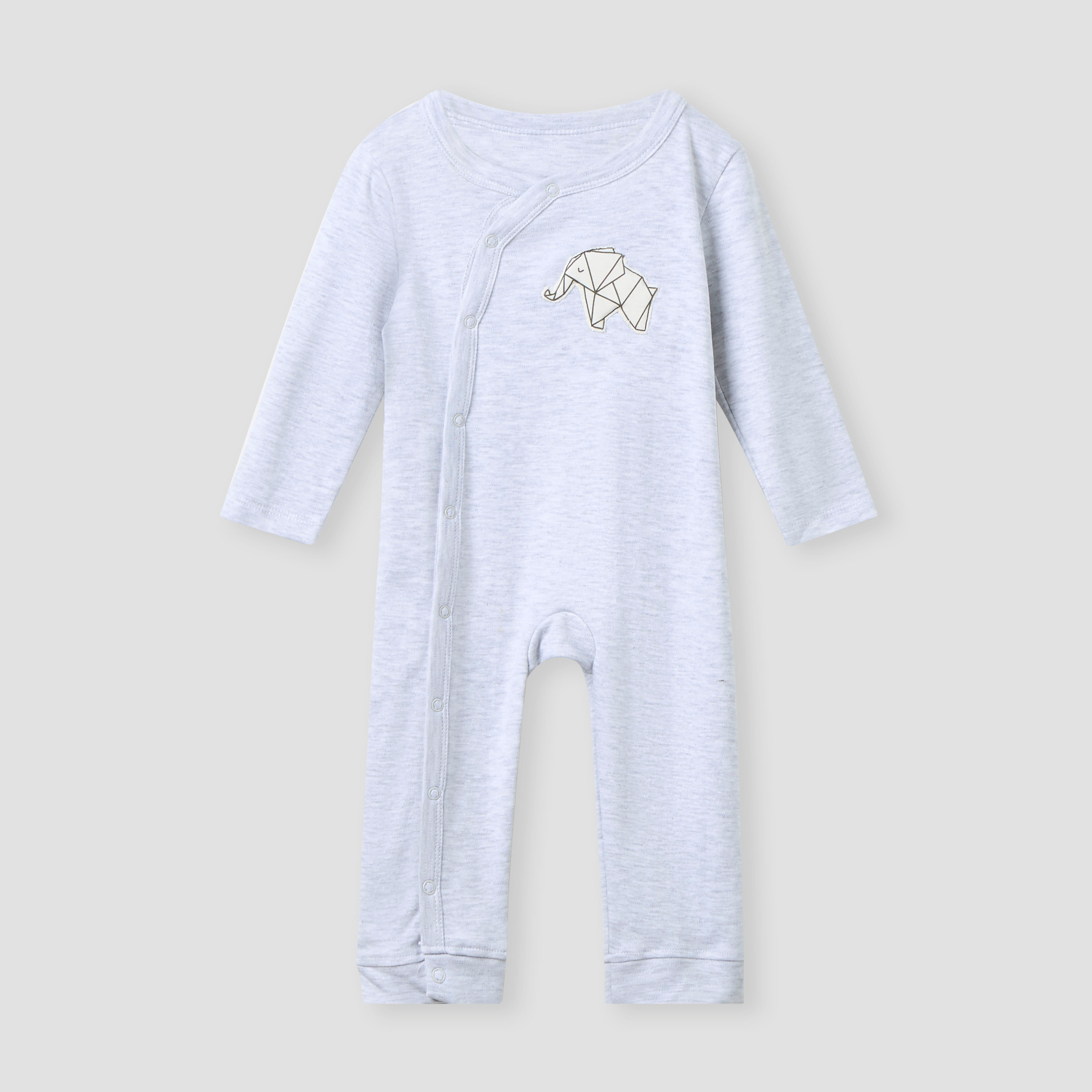 Juniors Assorted Sleepsuit with Long Sleeves and Button Closure - Set of 3-baby-boys-clothing-nightwear-sleepsuits-image-3