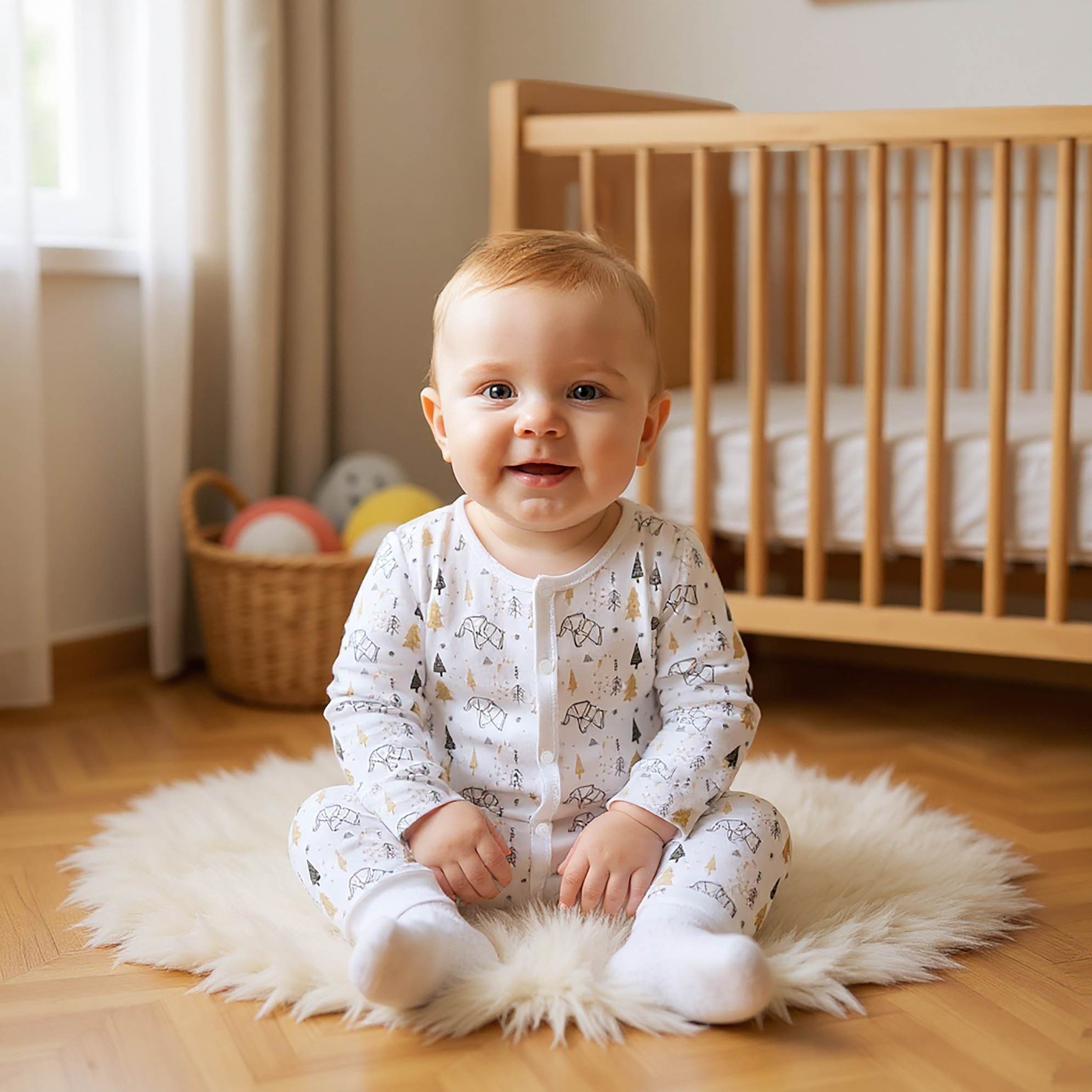 Juniors Assorted Sleepsuit with Long Sleeves and Button Closure - Set of 3-baby-boys-clothing-nightwear-sleepsuits-image-8