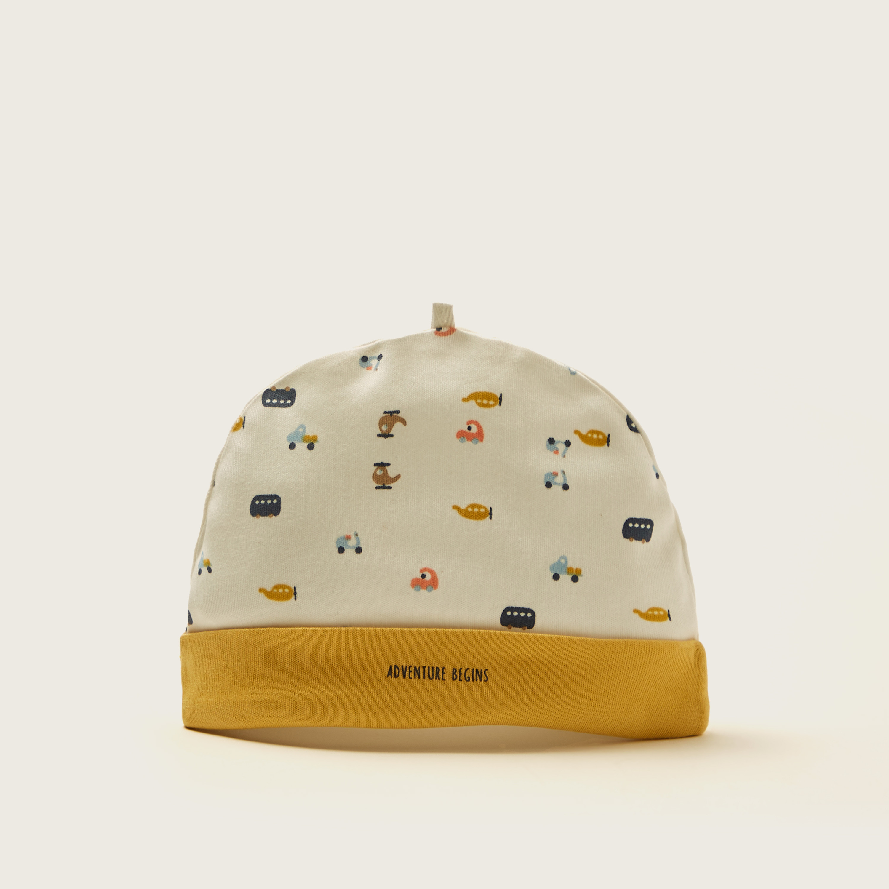 Juniors Printed Beanie - Set of 2-baby-boys-accessories-caps-image-4