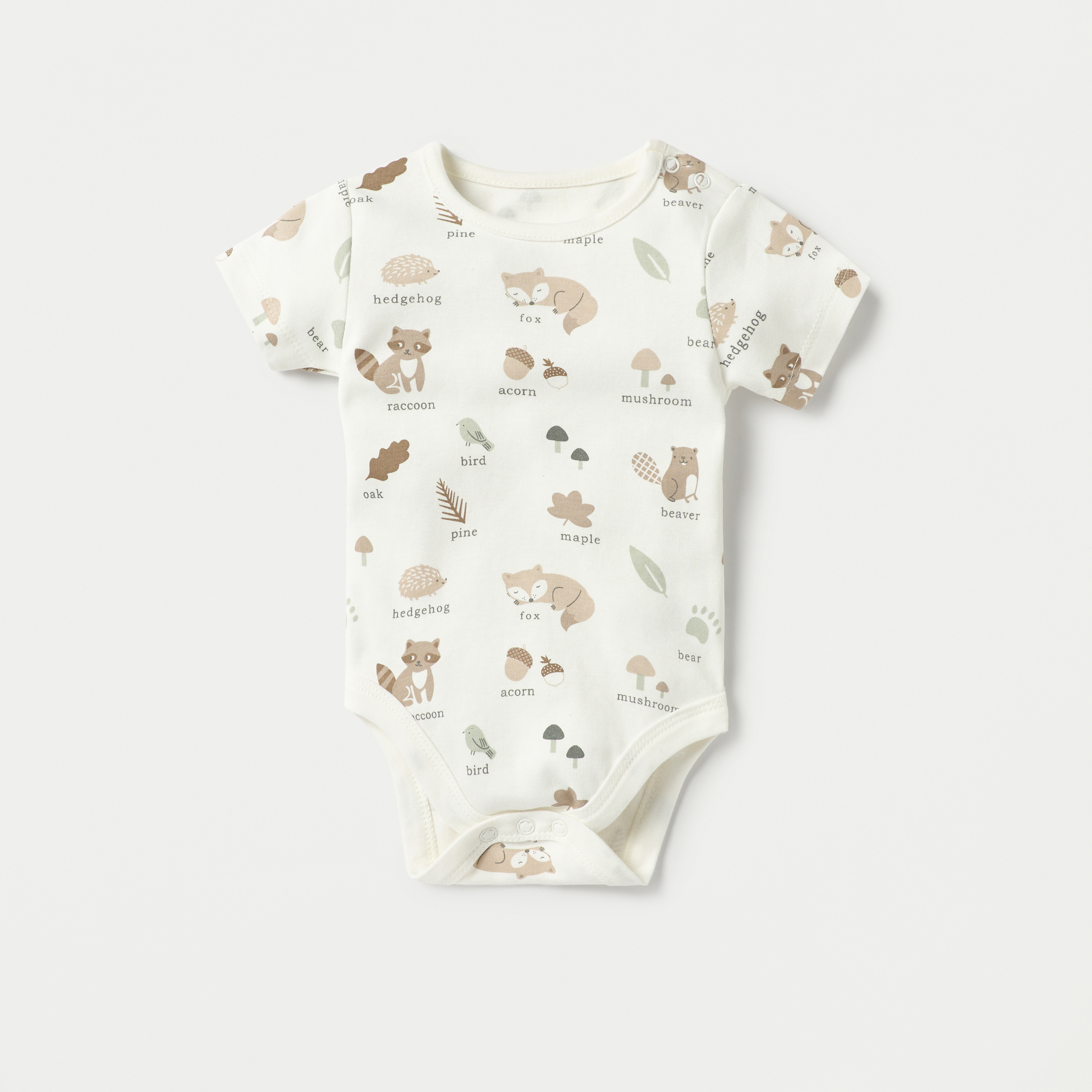 Juniors Printed Bodysuit with Short Sleeves and Round Neck - Set of 5-baby-boys-clothing-multipacks-image-2