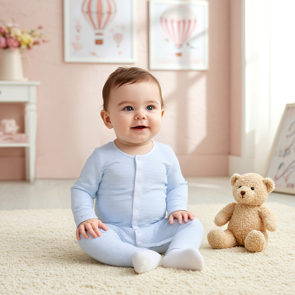 Juniors Assorted Sleepsuit with Long Sleeves and Button Closure - Set of 3-baby-boys-clothing-nightwear-sleepsuits-image-8
