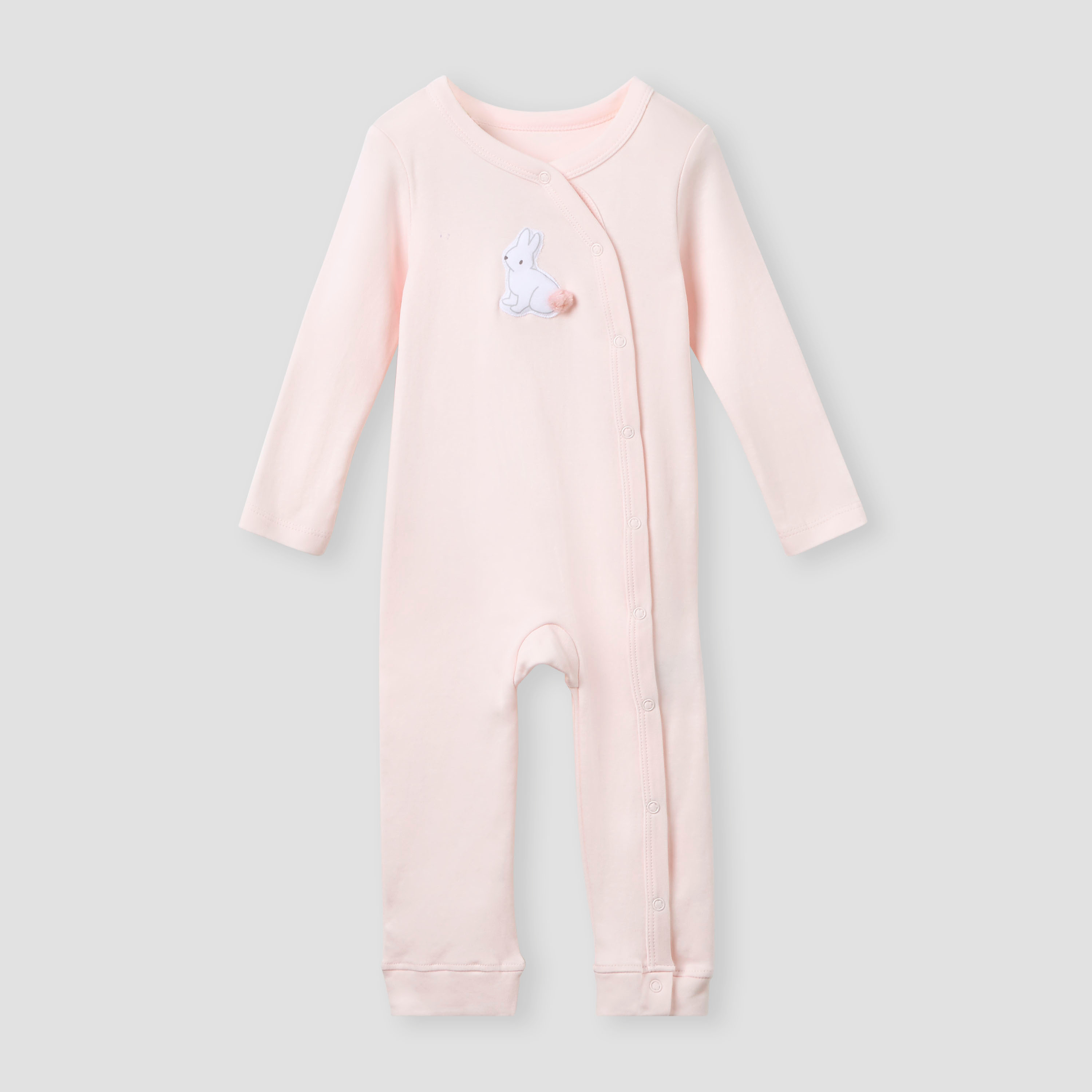 Juniors Assorted Sleepsuit with Long Sleeves and Button Closure - Set of 3-baby-girls-clothing-nightwear-sleepsuits-image-4