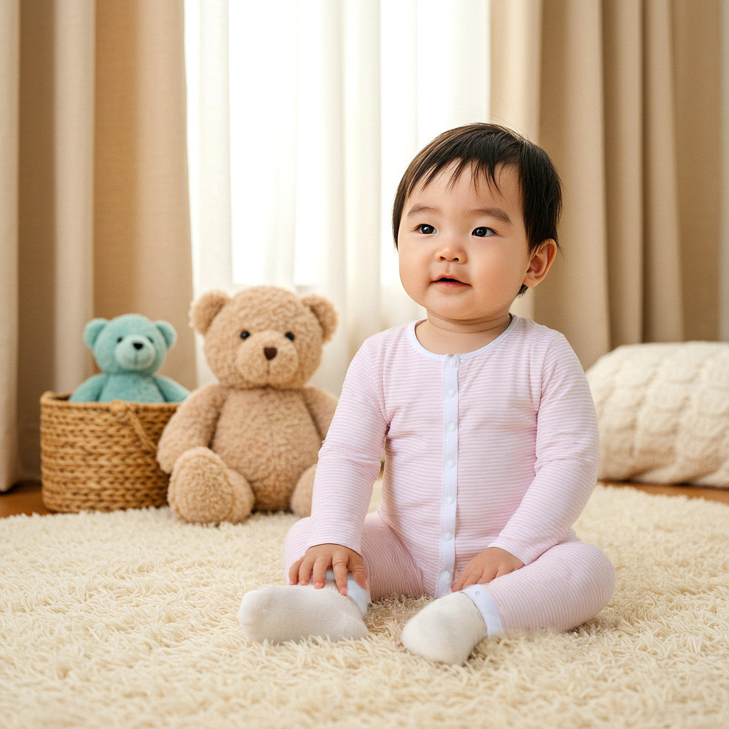 Juniors Assorted Sleepsuit with Long Sleeves and Button Closure - Set of 3-baby-girls-clothing-nightwear-sleepsuits-image-8