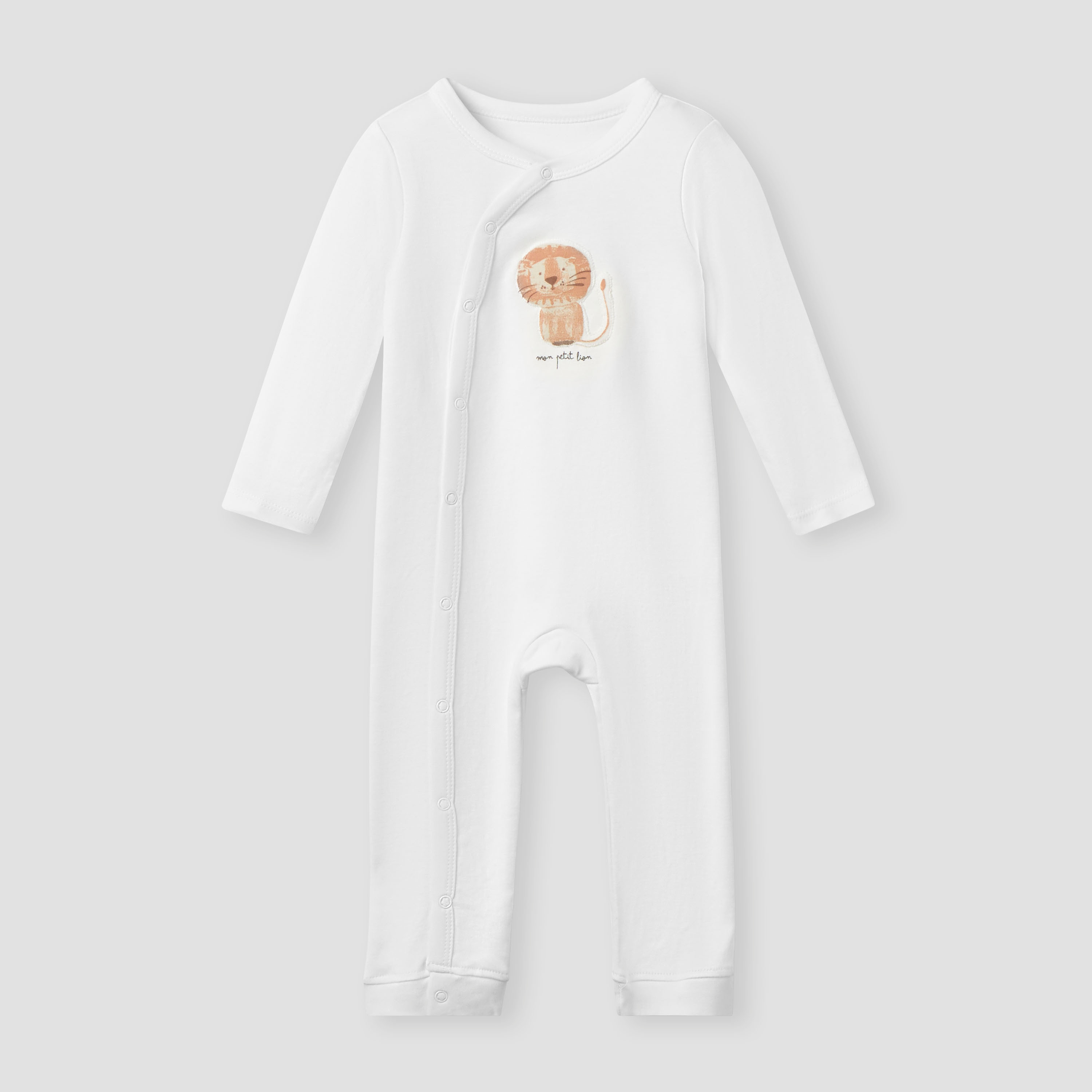 Juniors Printed Sleepsuit with Long Sleeves and Button Closure - Set of 3-baby-girls-clothing-nightwear-sleepsuits-image-3