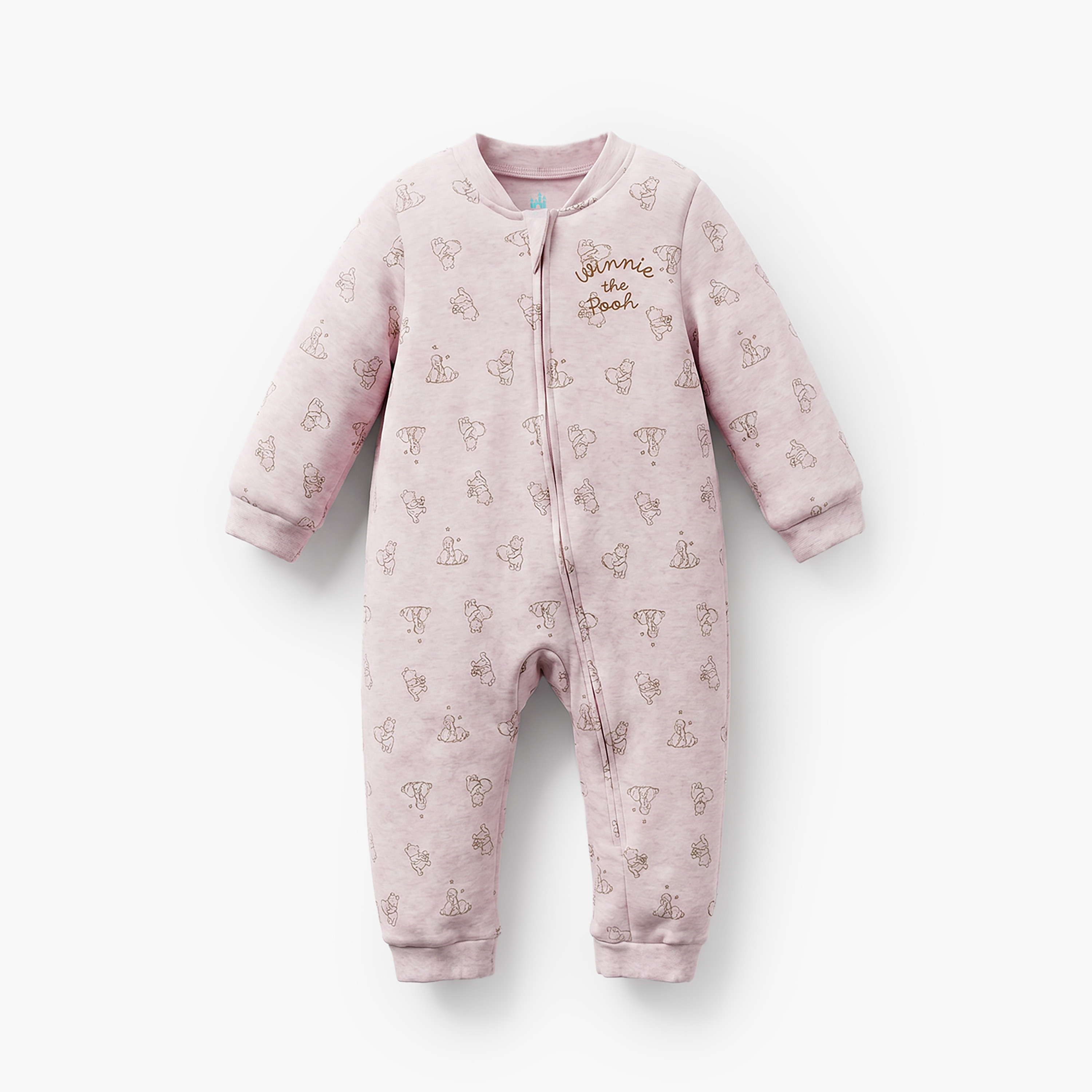 Pack of 3 Disney Cotton Mandarin Collar Long Sleeves Sleepsuit with Winnie the Pooh Print-baby-boys-clothing-nightwear-sleepsuits-image-3